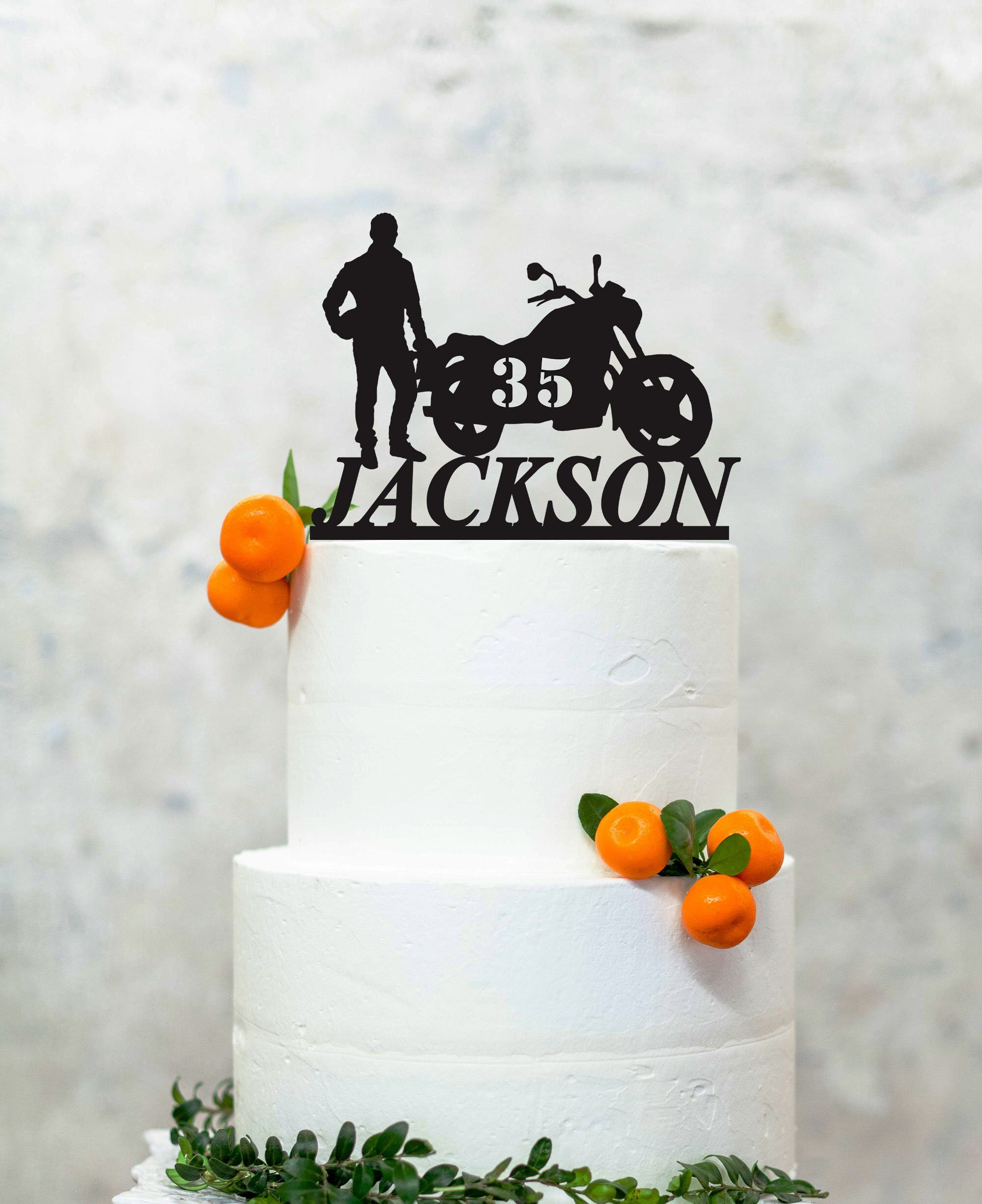 Harley Motorcycle Cake Topper Harley Motorcycle Birthday Cake | Etsy