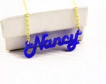 Acrylic Name Necklace,Custom Necklace,Acrylic Necklace,Personalized Necklace,Christmas gift N017