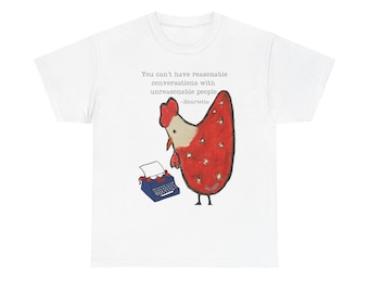 Chicken Advice Tee Shirt Funny Farm Hen Illustration Tee