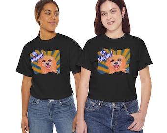 Be Happy Golden Retriever T-Shirt Dog Lover Tee