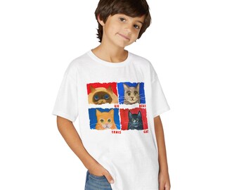 Un Deux Trois Cat Kids T-Shirt French Number Cat Tee