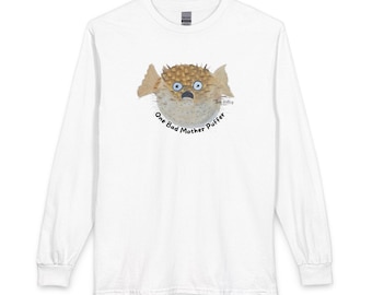 Pufferfish Long Sleeve T-Shirt | Ocean Illustration, Funny Marine Nerd