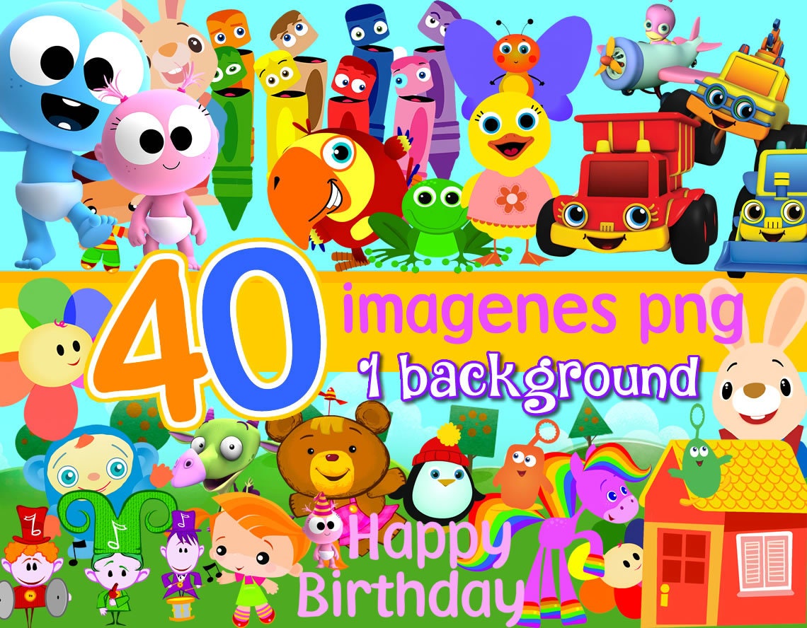 Baby First TV PNG Bilder Digitale Download Clipart Goo Goo Etsy