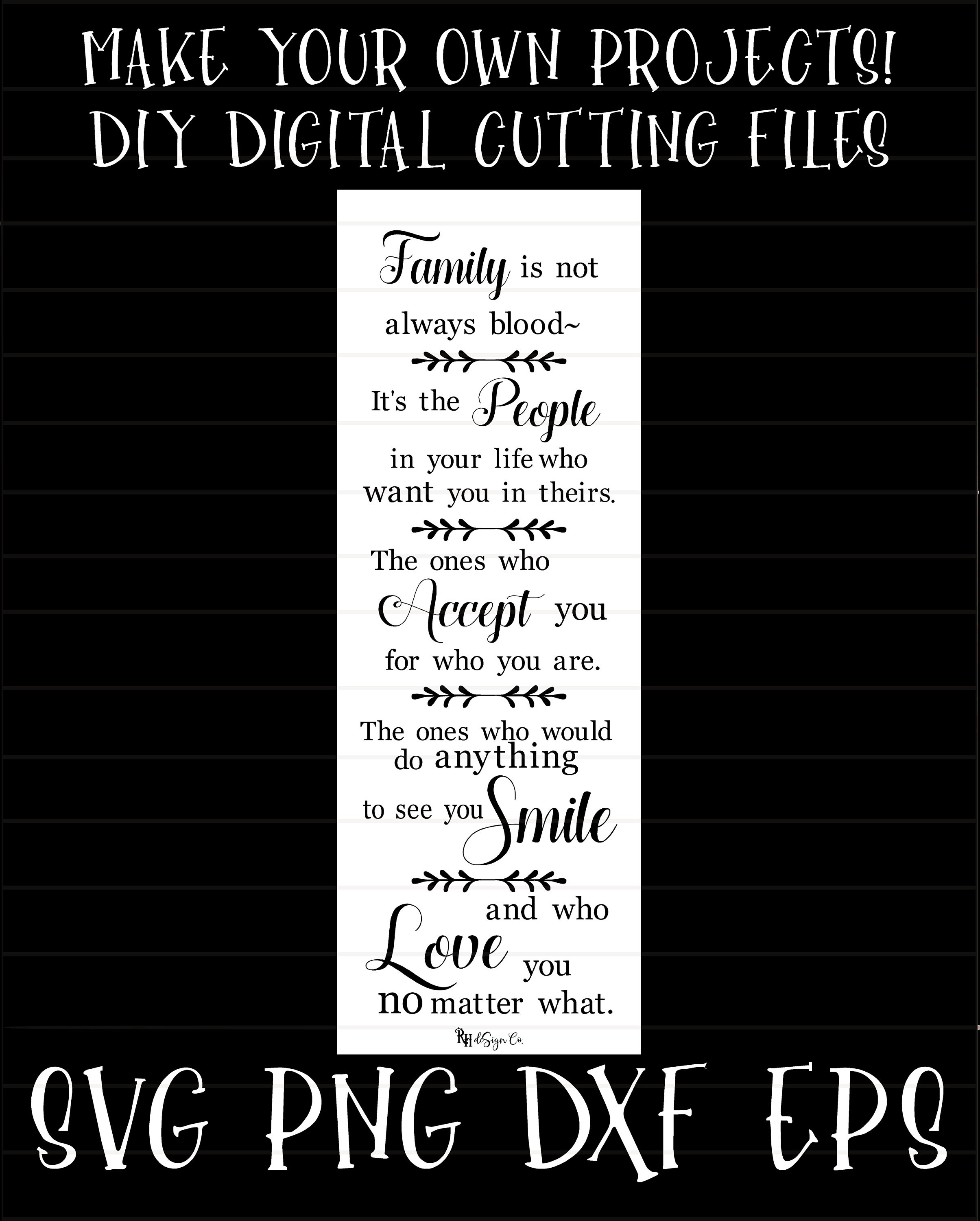 Svg Familie ist nicht immer Blut MDFA0009 Kommerzielles Etsy