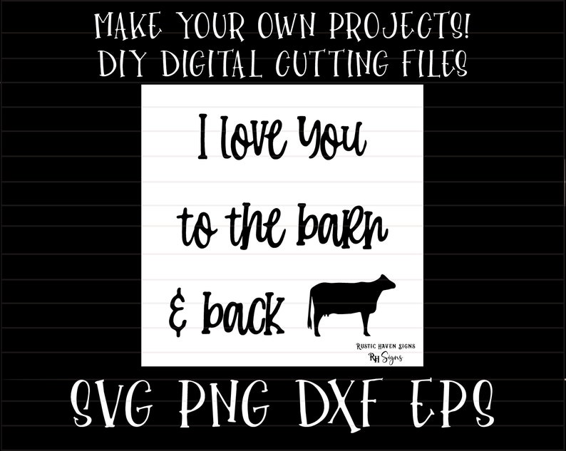 Download Svg I Love You To The Barn & Back-Cow / FAHO0053 ...