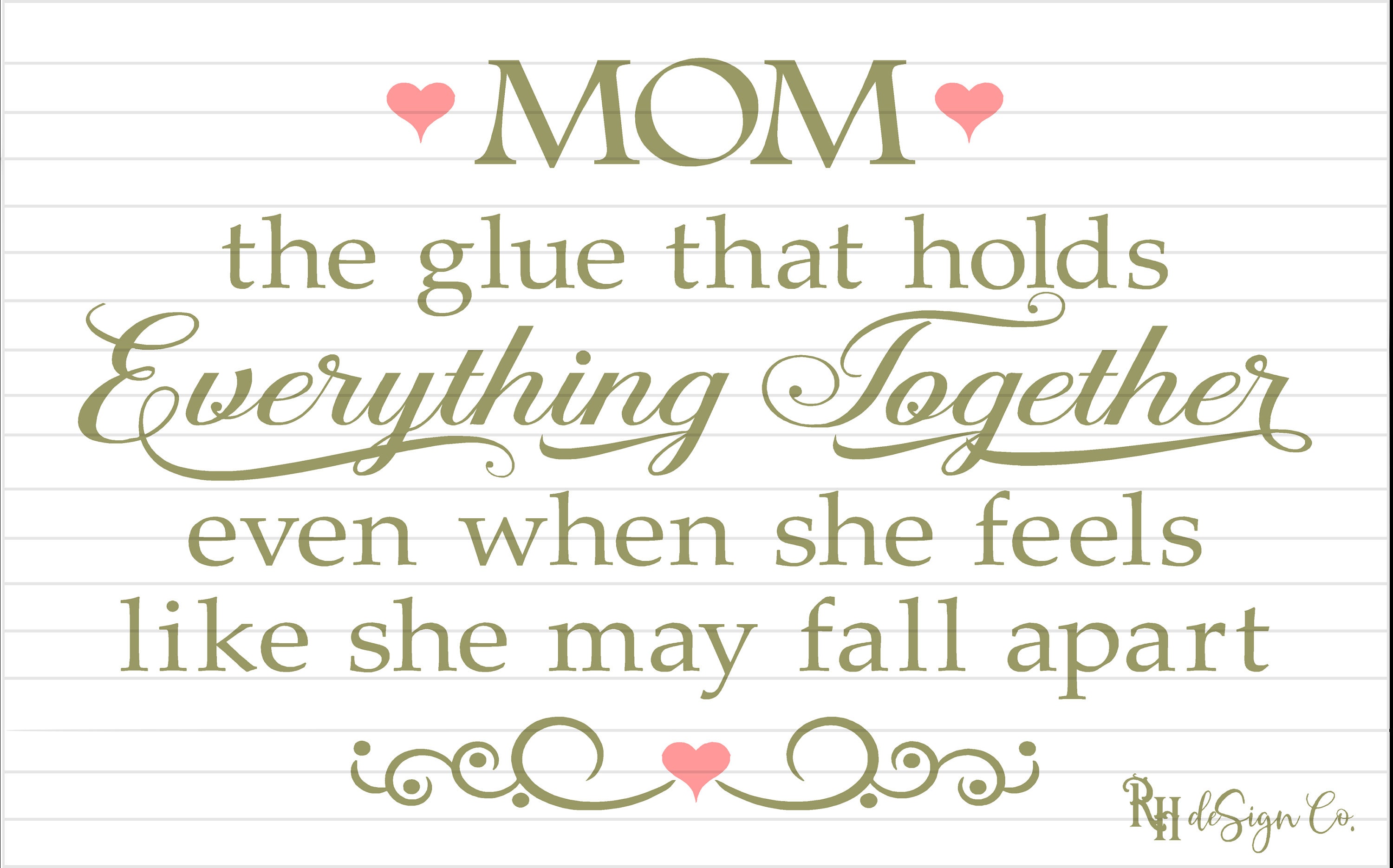 Mom The Glue That Holds Everything Together MDFA0016 | Etsy