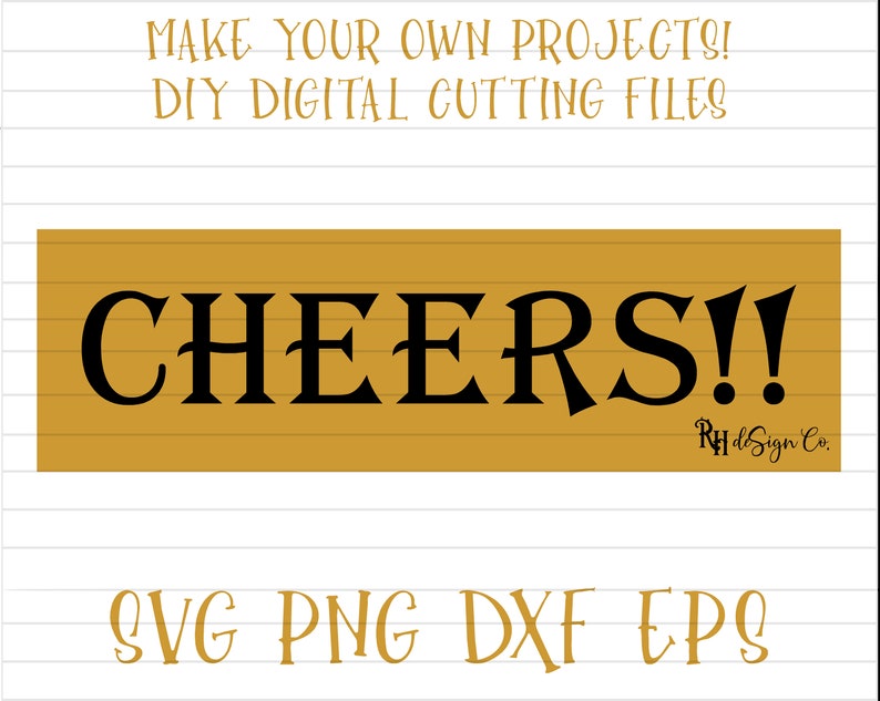 Cheers!! Beer Quote Dxf SVG DIY cut File Commercial Personal Digital Image Bar SVG Png Party Quote COBE0002 Eps