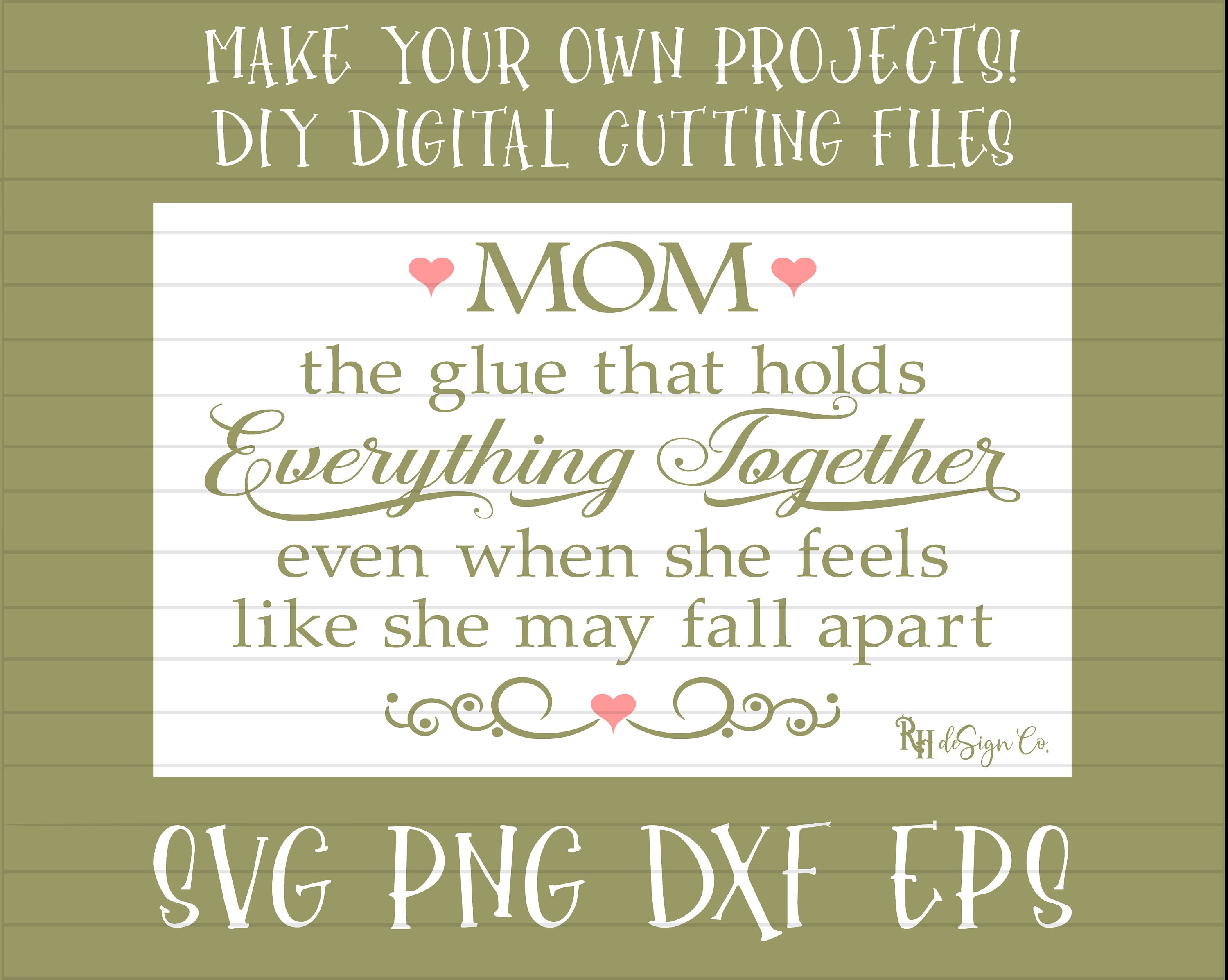 Mom The Glue That Holds Everything Together MDFA0016 | Etsy
