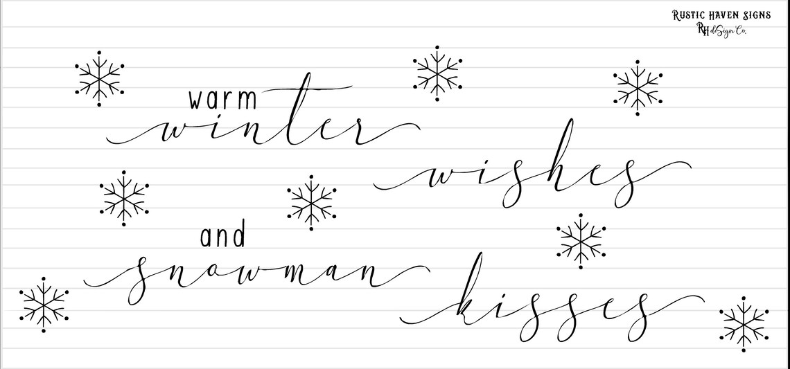 Svg Warm Winter Wishes and Snowman Kisses CHWI0038 Etsy