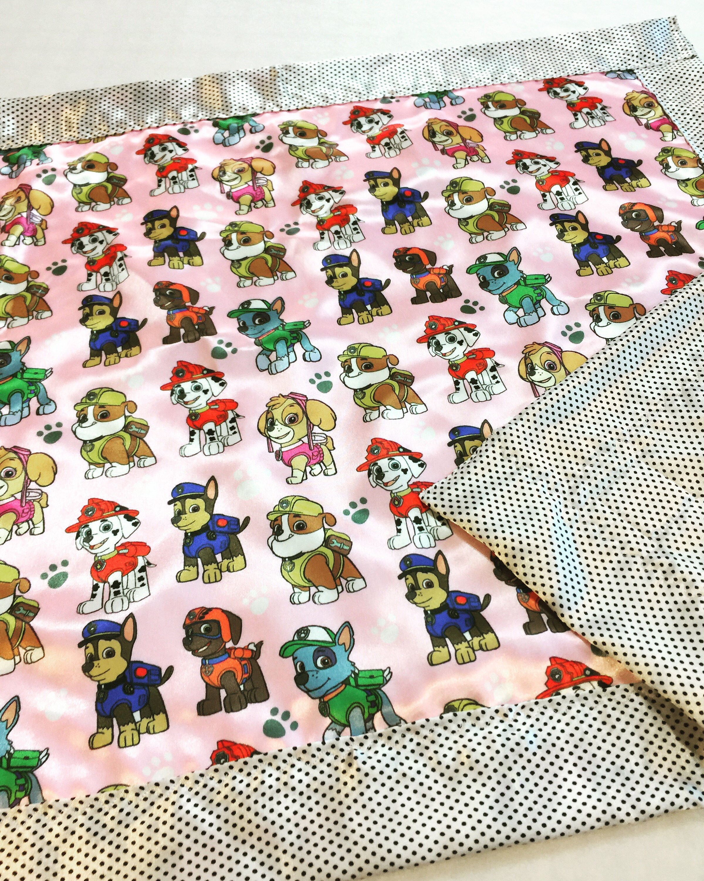 Pink paw patrol silky blanket Baby blanket Silky blanket Etsy