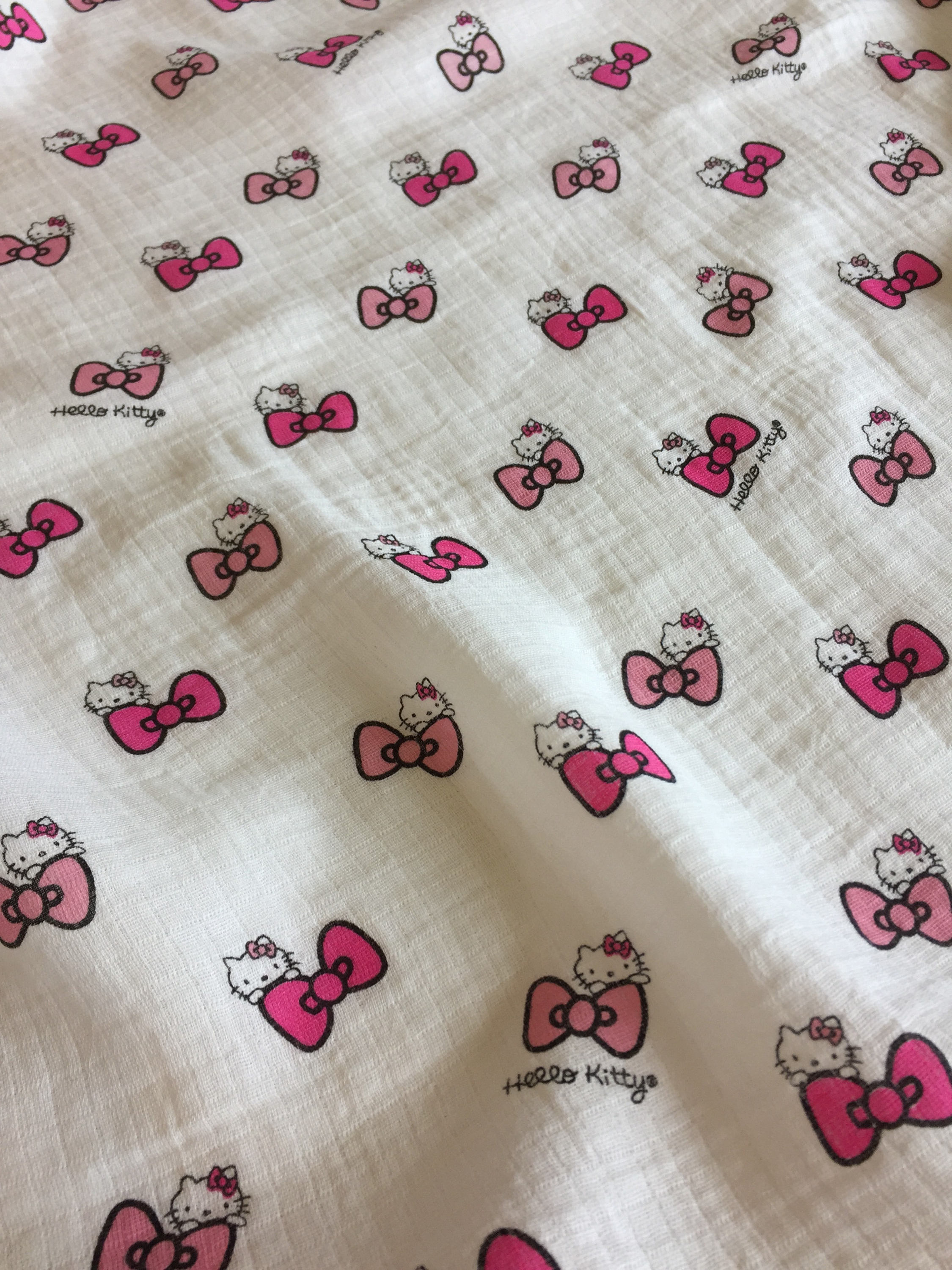 Muslin swaddle, blanket, double gauze blanket, hello kitty baby blanket
