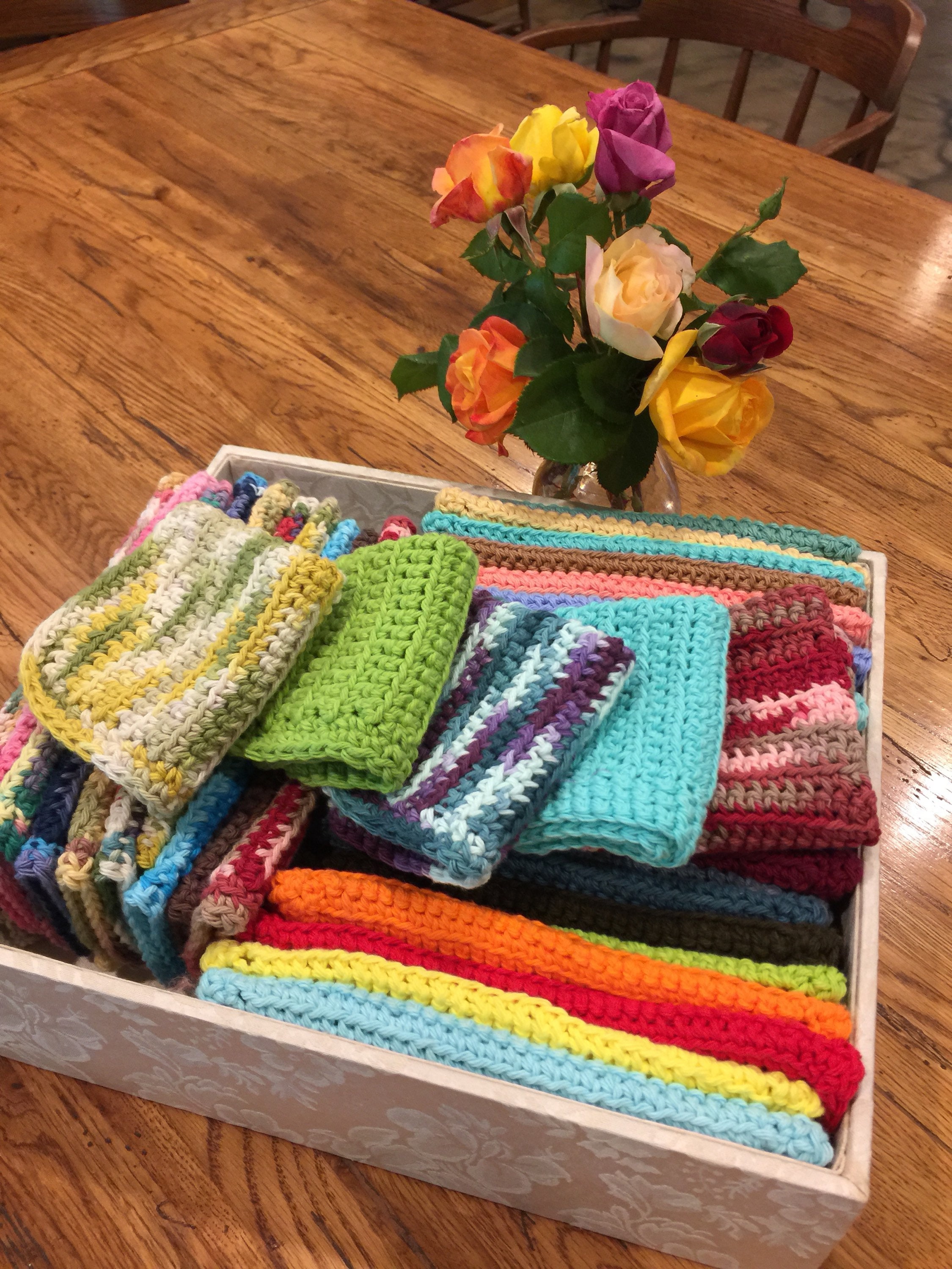 Crochet Dish Cloths, Crochet Wash Cloths, 100 Cotton, Crochet Dish Rag