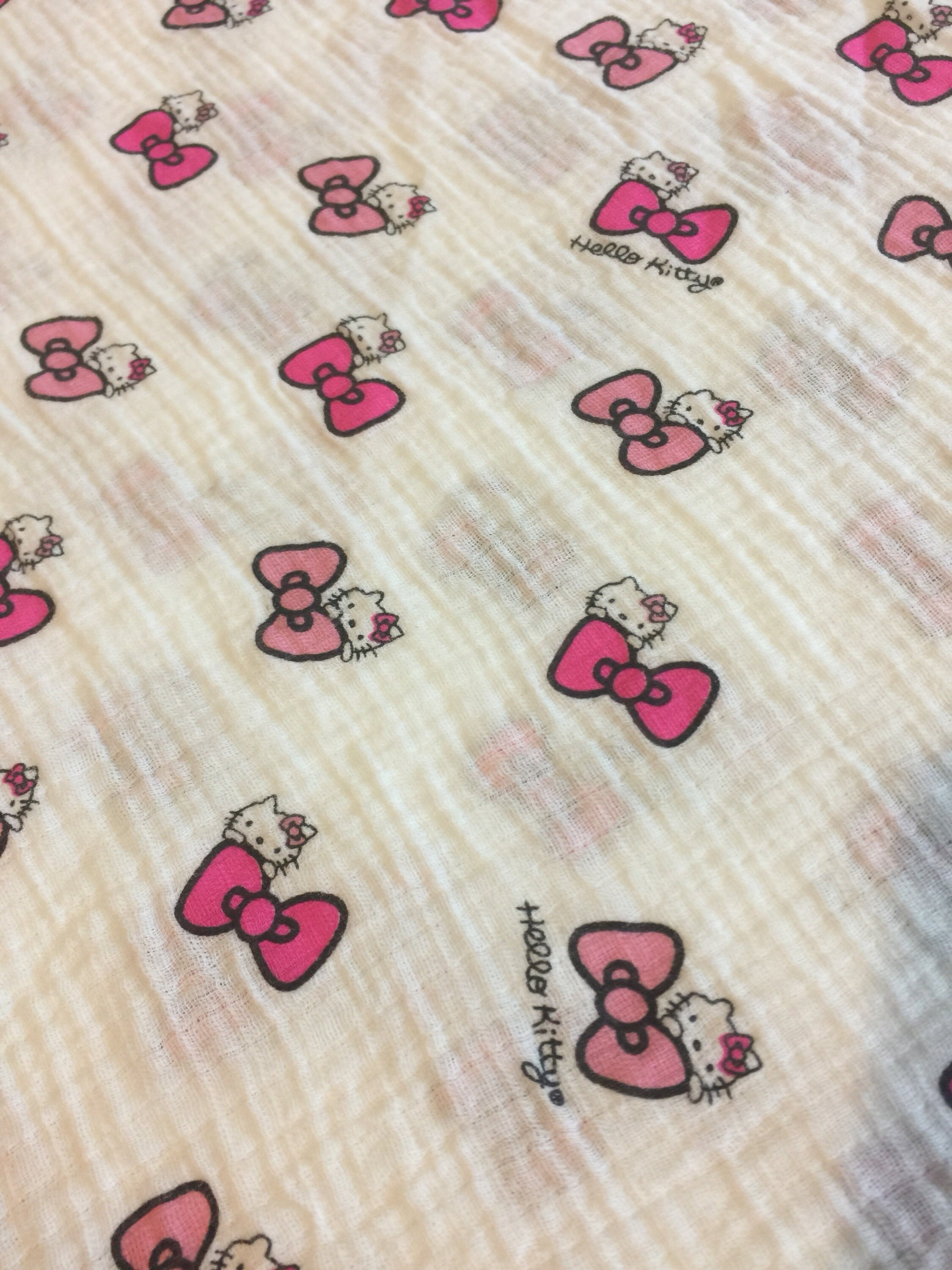 Muslin swaddle, blanket, double gauze blanket, hello kitty baby blanket
