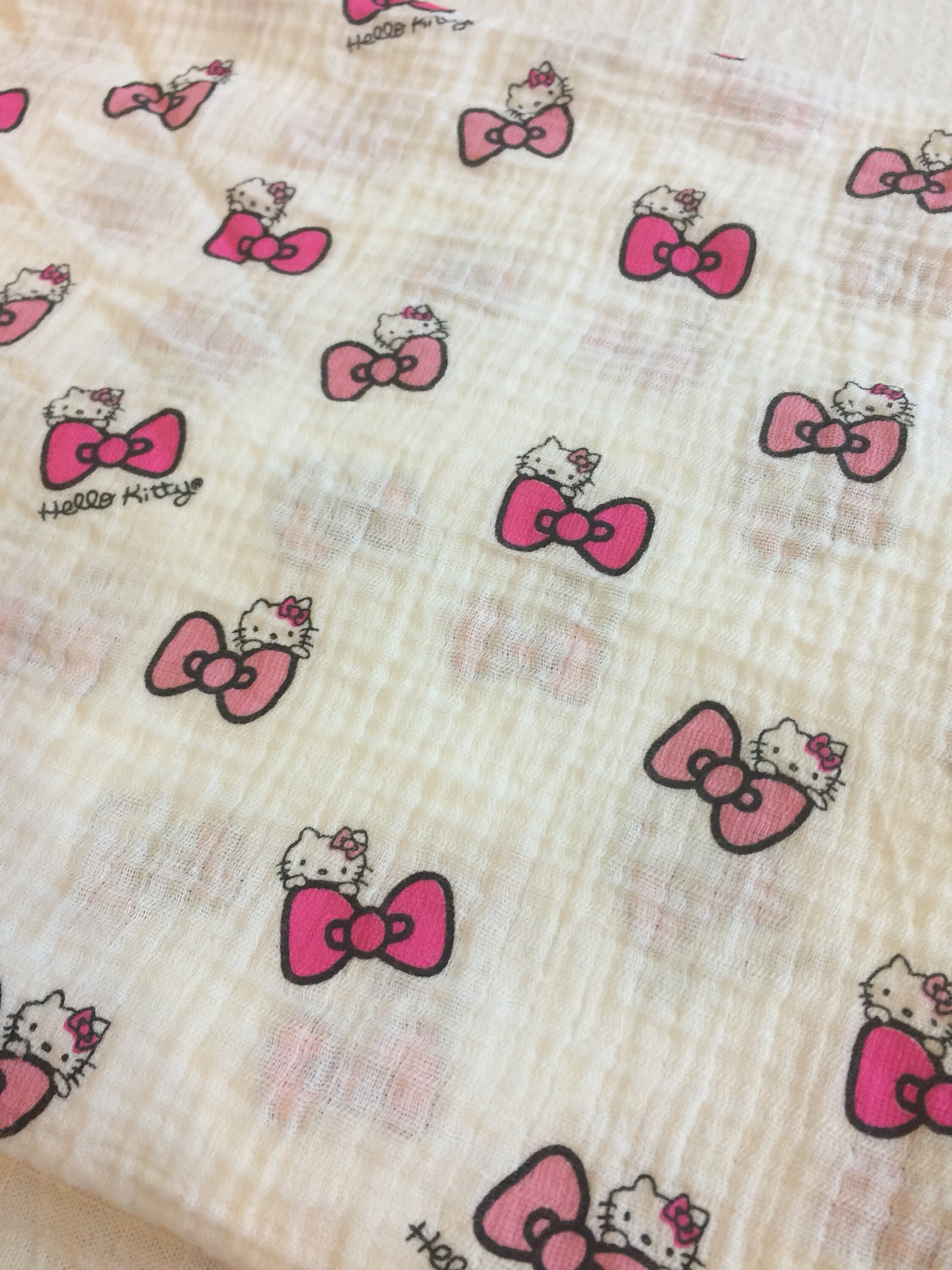 Muslin swaddle, blanket, double gauze blanket, hello kitty baby blanket