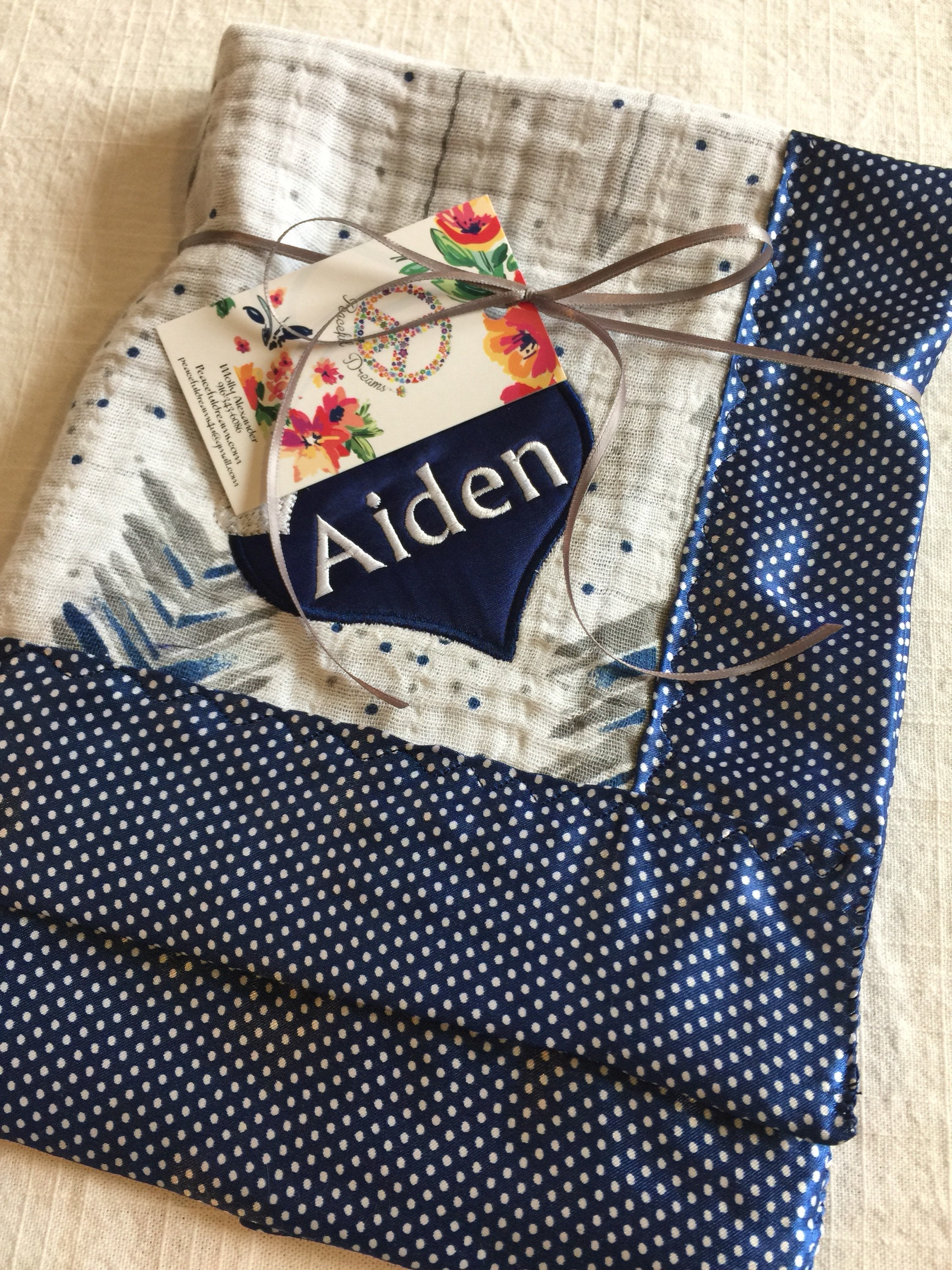 Double Gauze, 20x20 Arrow Lovey, Baby Blanket, Silky Blanket