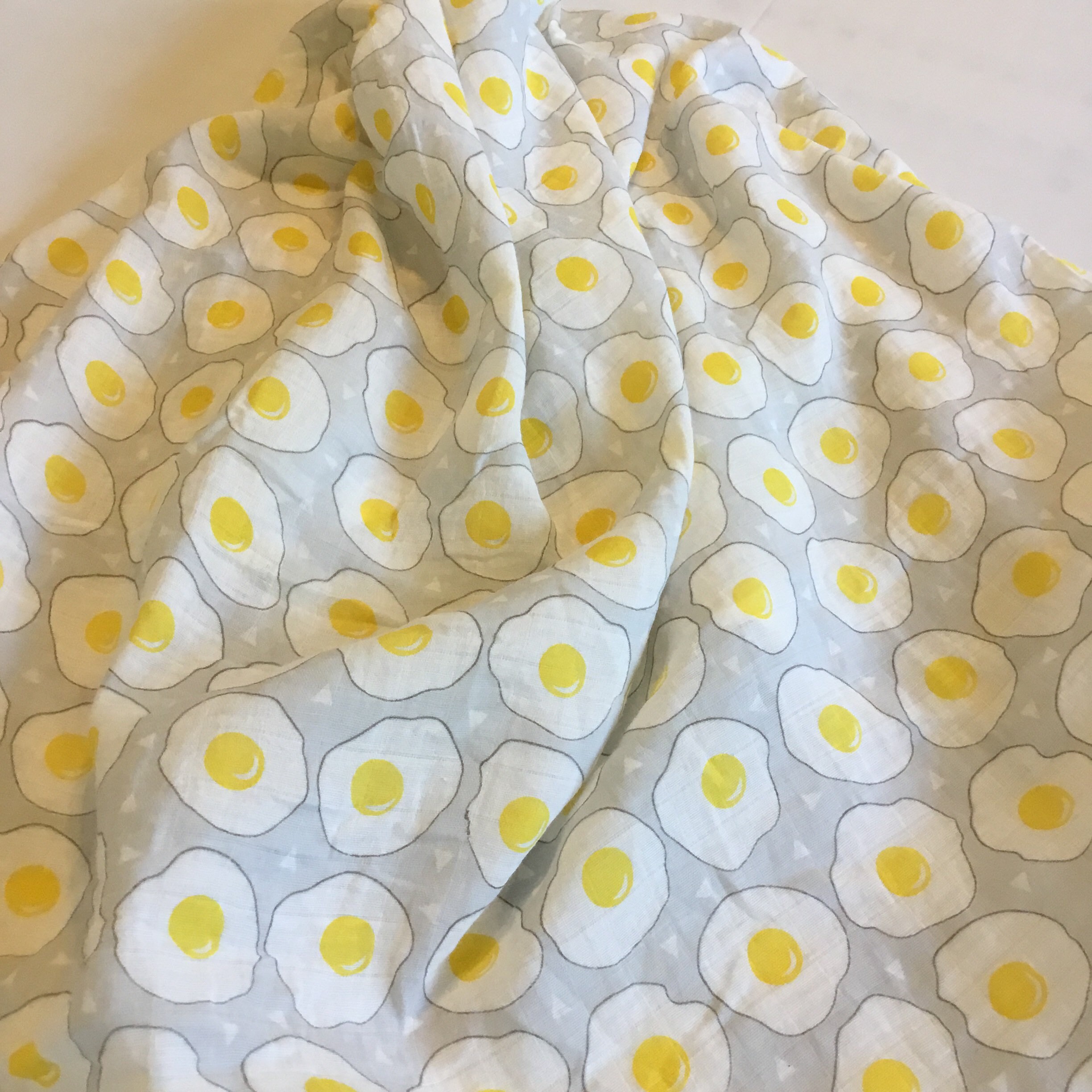 Muslin swaddles, fried egg baby blanket, double gauze cotton, blanket