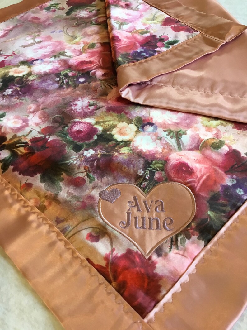 Baby Blanket Silky Baby Blankets Lovey Personalized Baby Etsy
