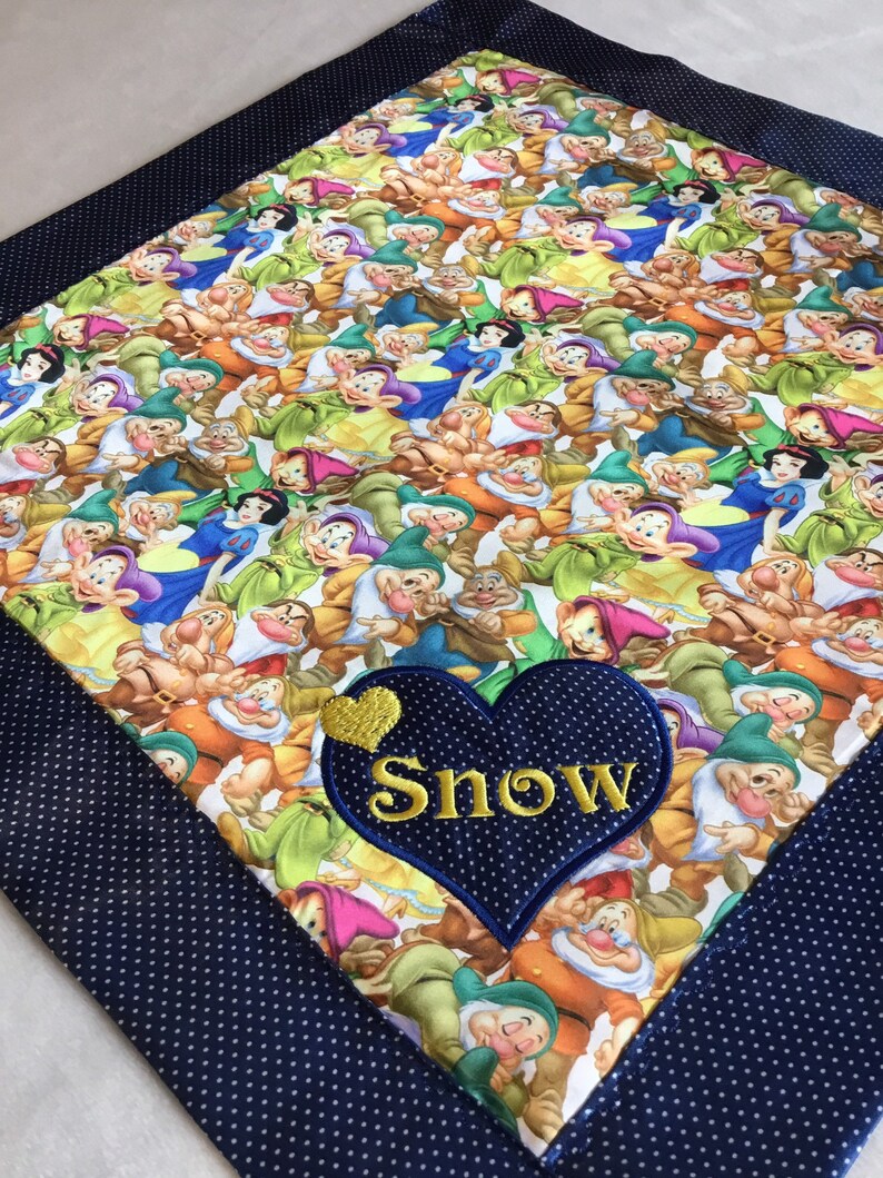 Disney Snow White and the seven dwafts. Baby blanket Silky Etsy