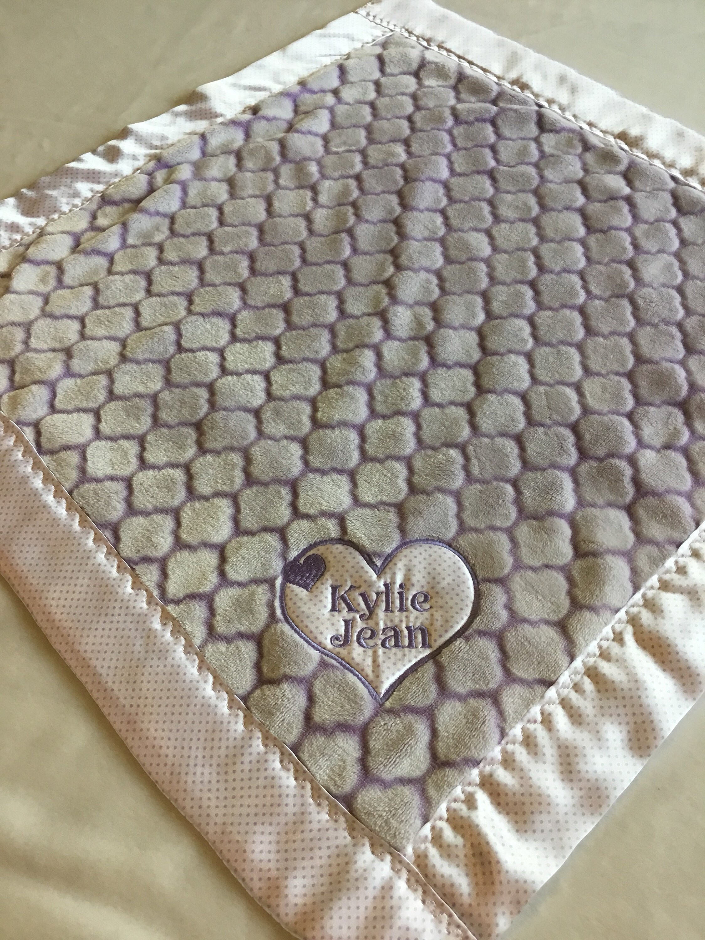 Lovey, silky blanket, newborn travel blanket, Custom baby blanket