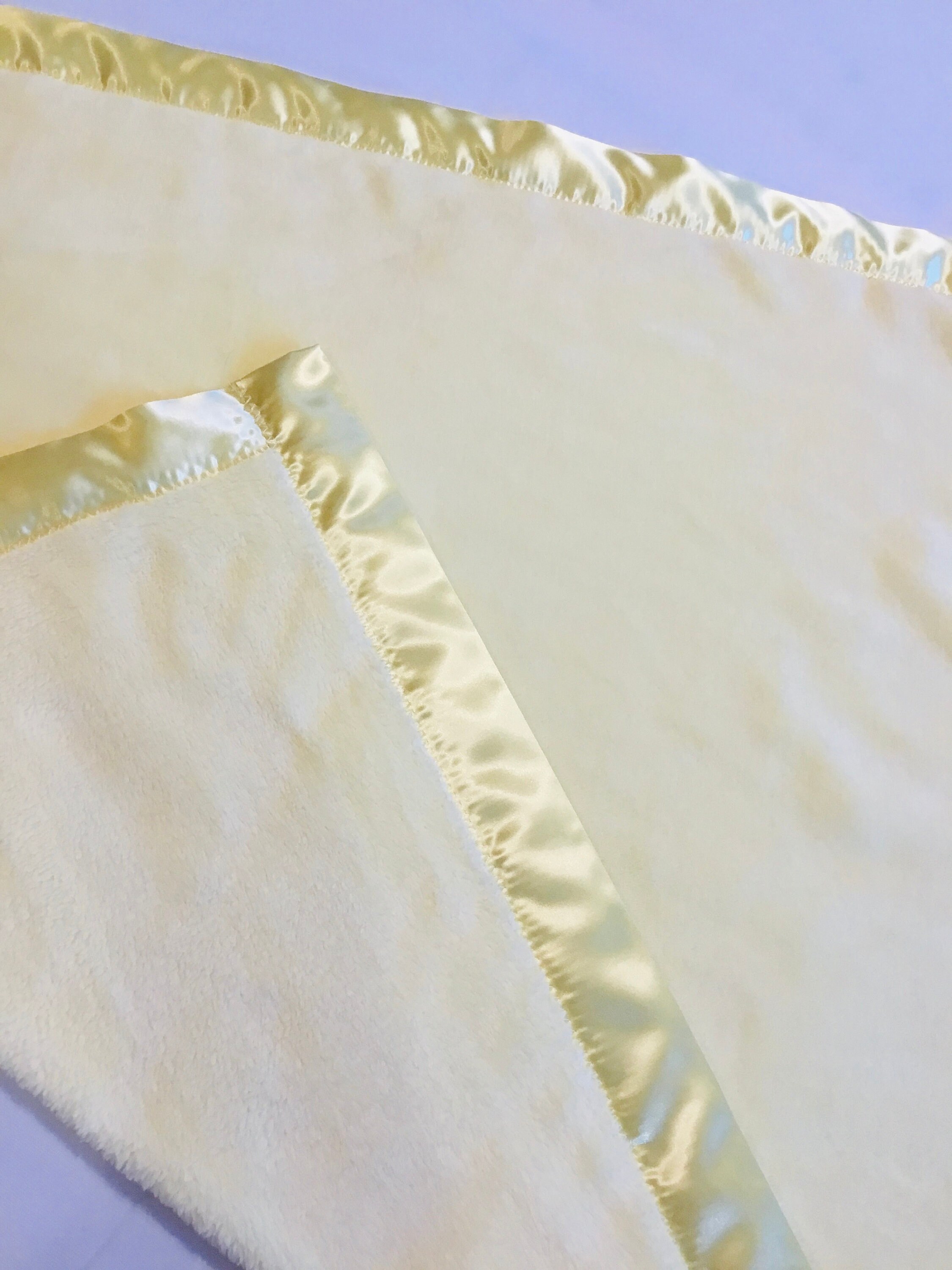 Gender neutral baby blanket, one layer of double sided Minky, soft