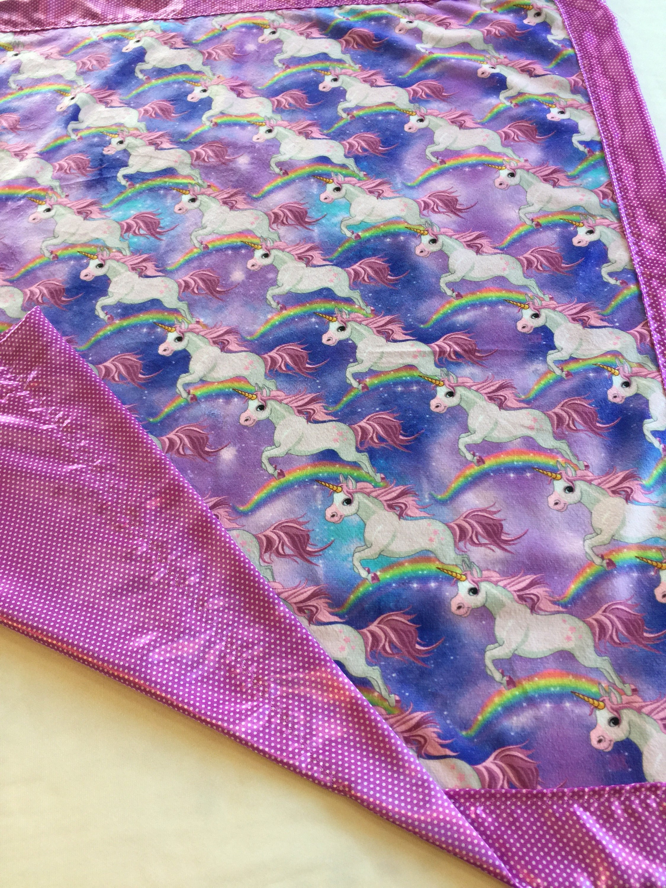 Baby Blanket, unicorn blanket, Minky Blanket, Silky Blanket, plush