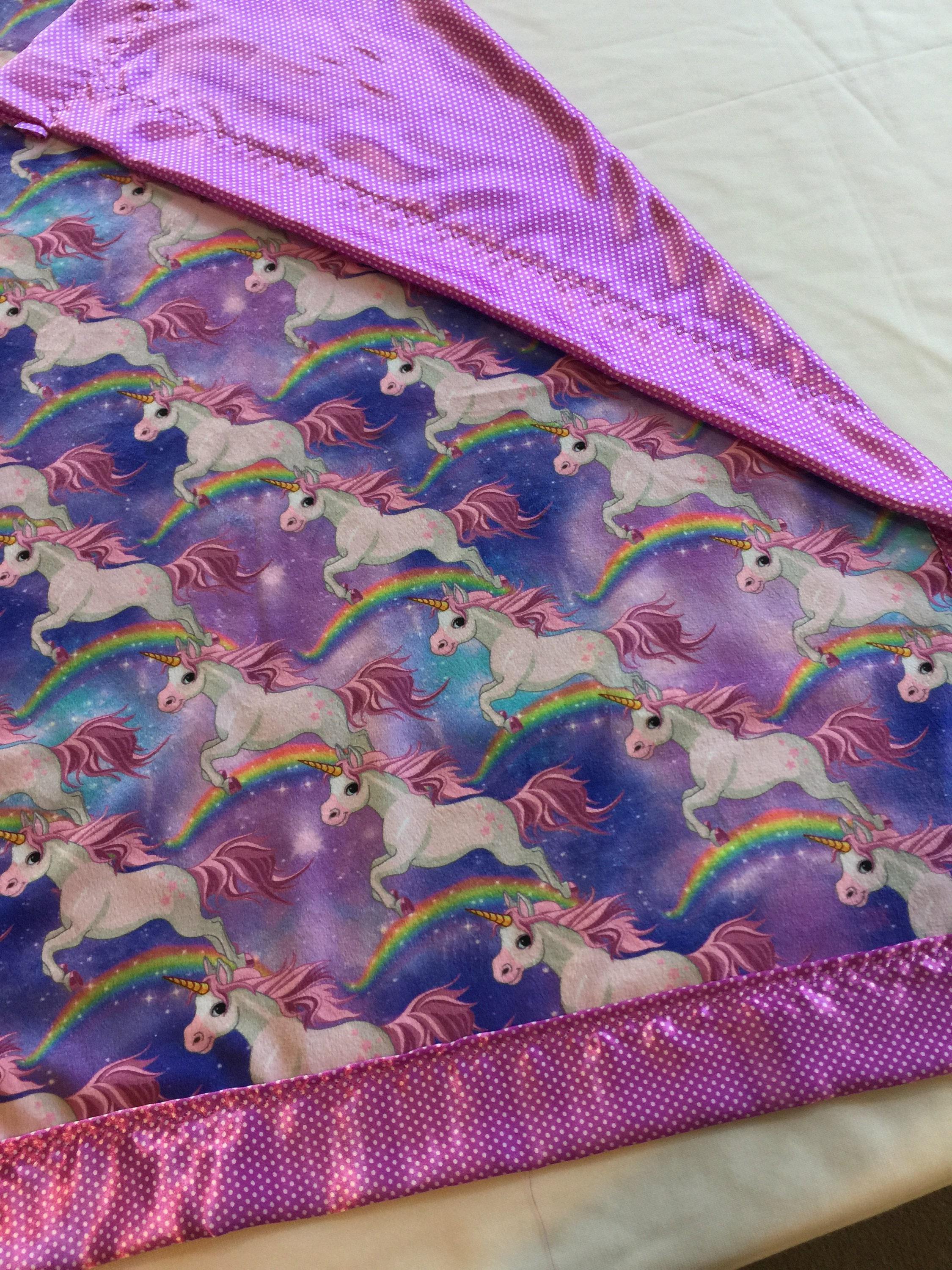 Baby Blanket, unicorn blanket, Minky Blanket, Silky Blanket, plush