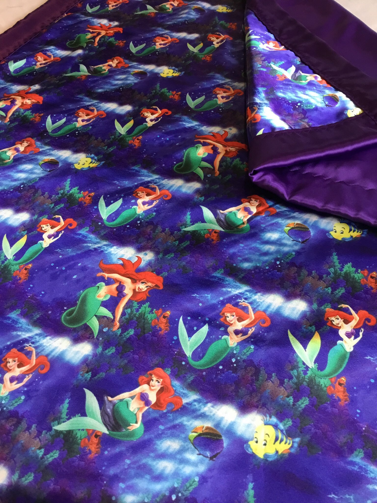 Ariel Disney Silky Blanket, this silky blanket measures 40x50, perfect ...