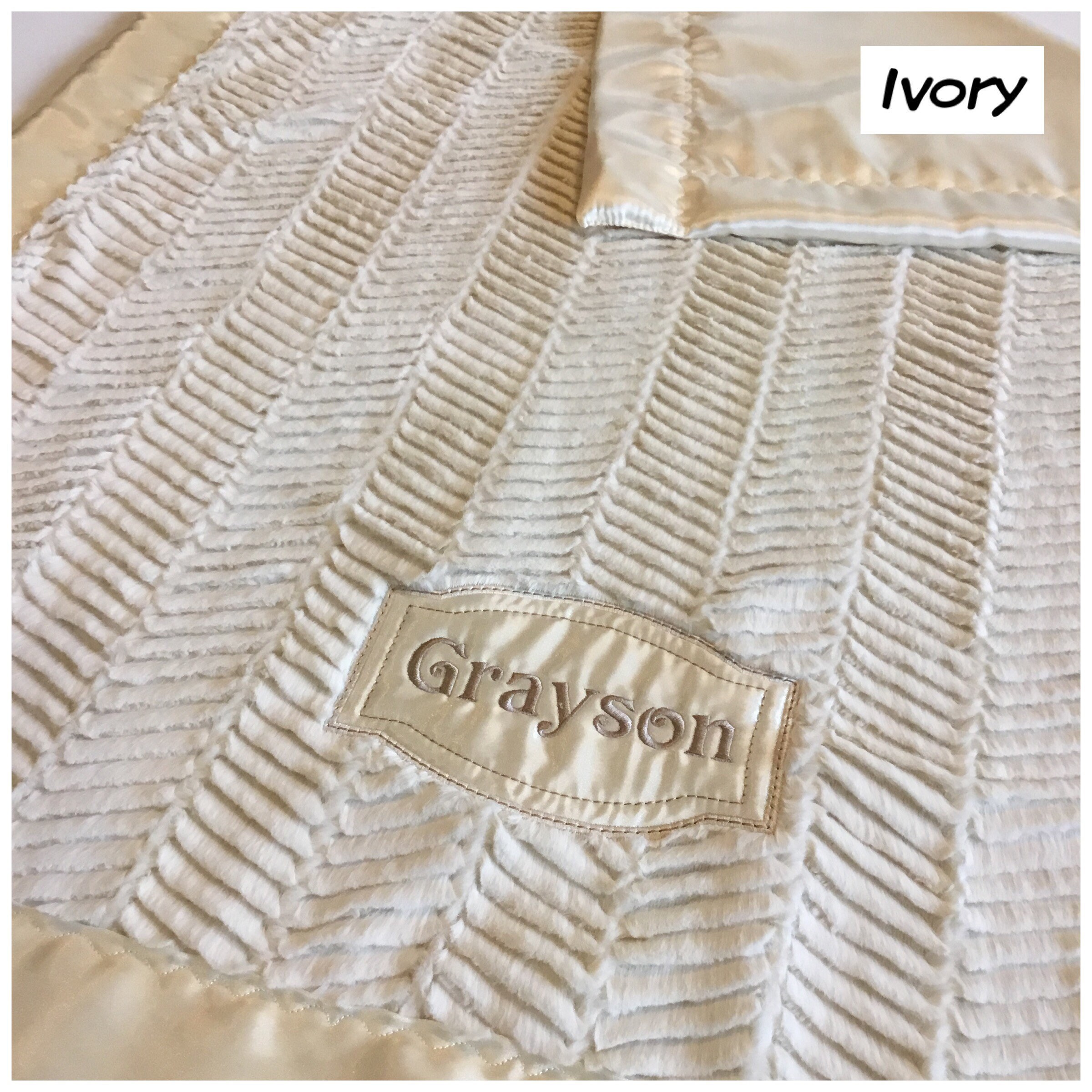 Personalized Minky Baby Blanket...beautiful Ziggy minky front, backed