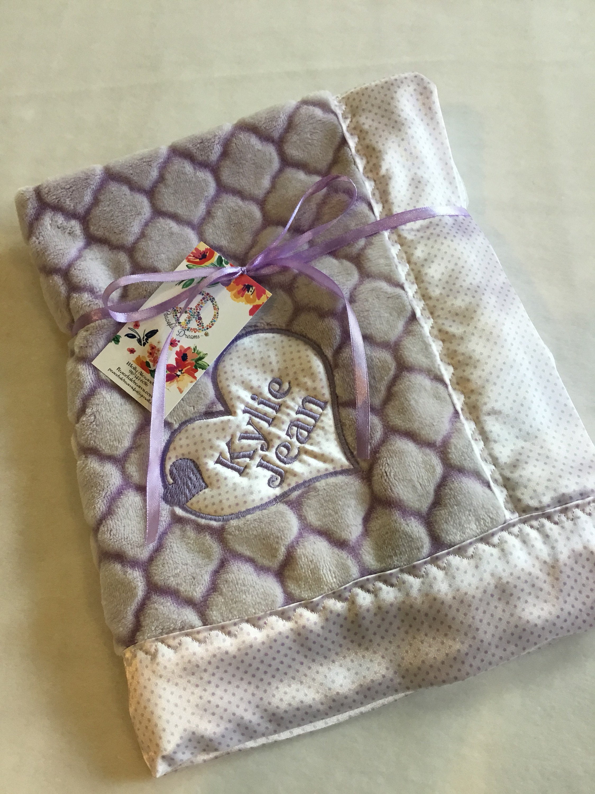 Lovey, silky blanket, newborn travel blanket, Custom baby blanket