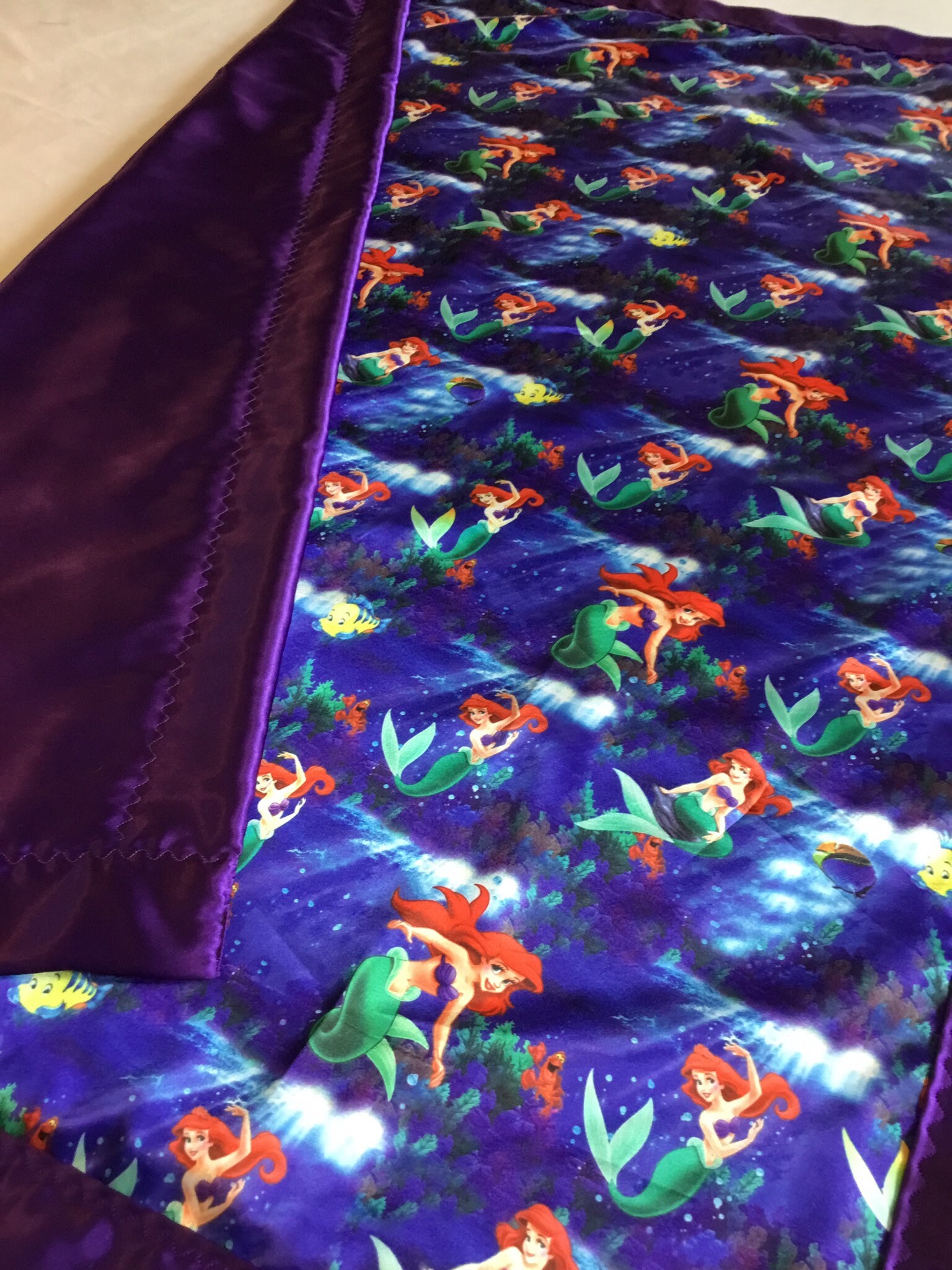 Ariel Disney Silky Blanket, this silky blanket measures 40x50, perfect