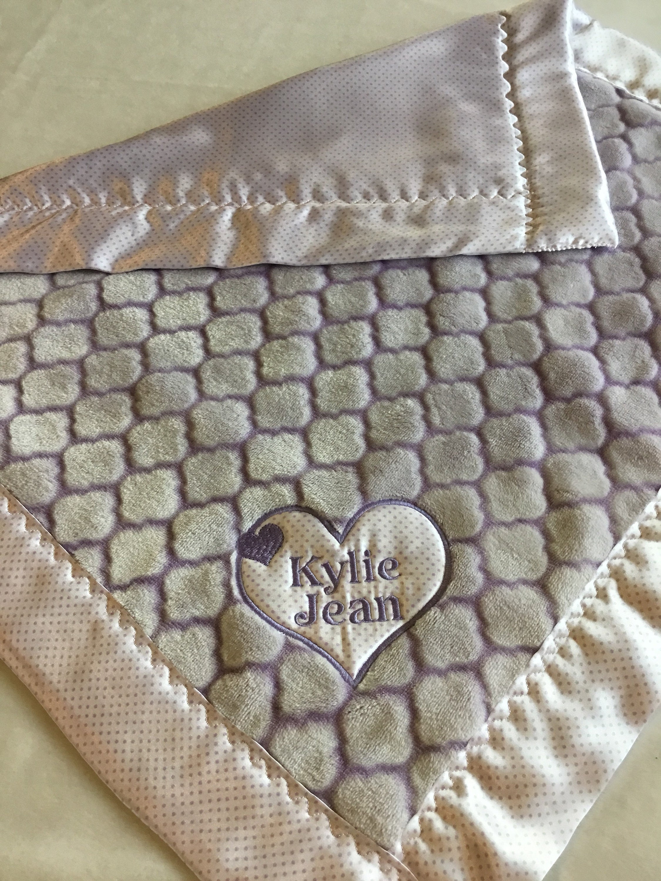 Lovey, silky blanket, newborn travel blanket, Custom baby blanket