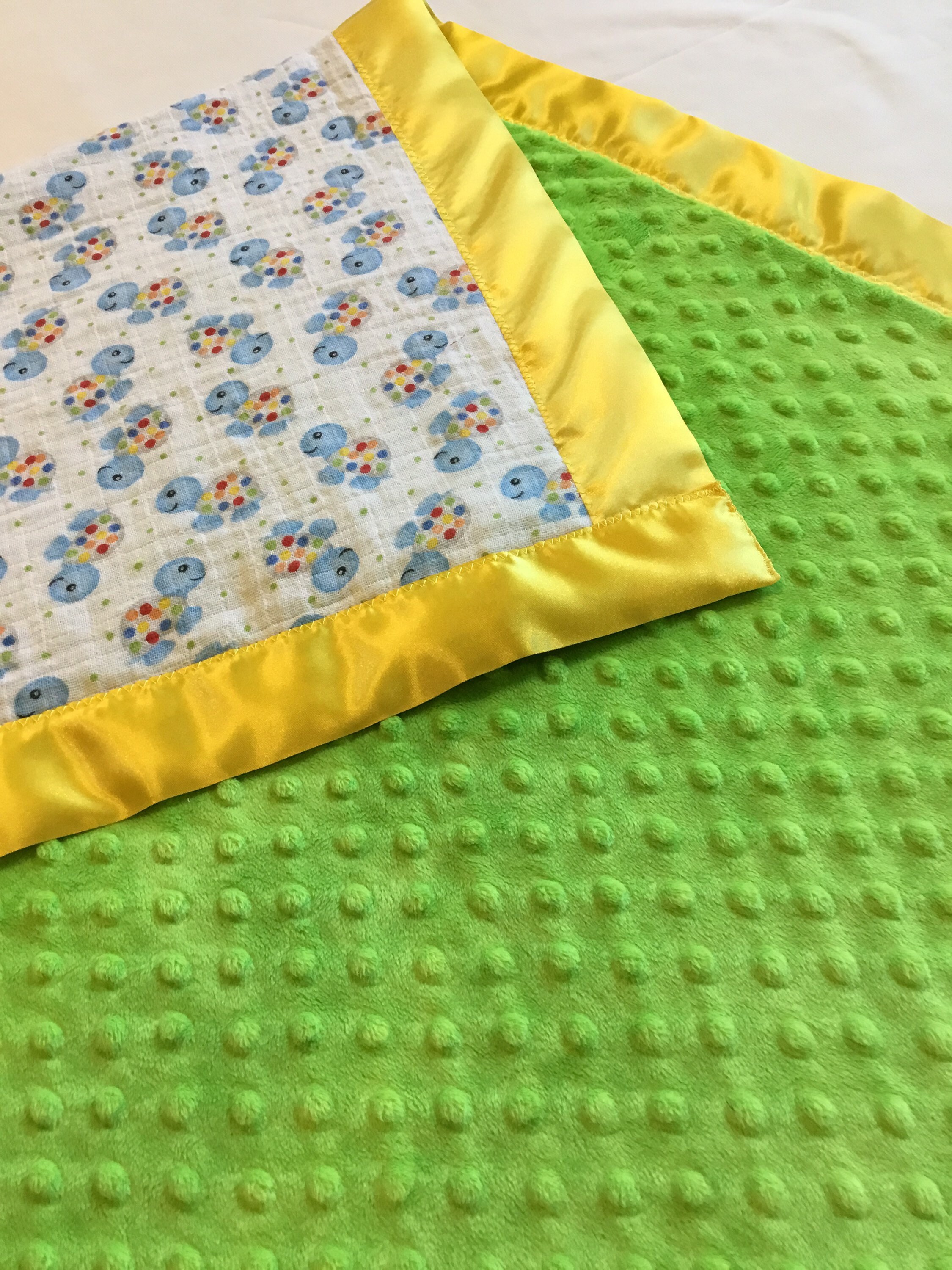muslin and minky blanket
