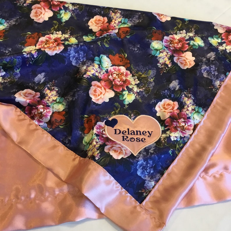 Silky Baby Blanket This Floral Silky Baby Blanket Etsy