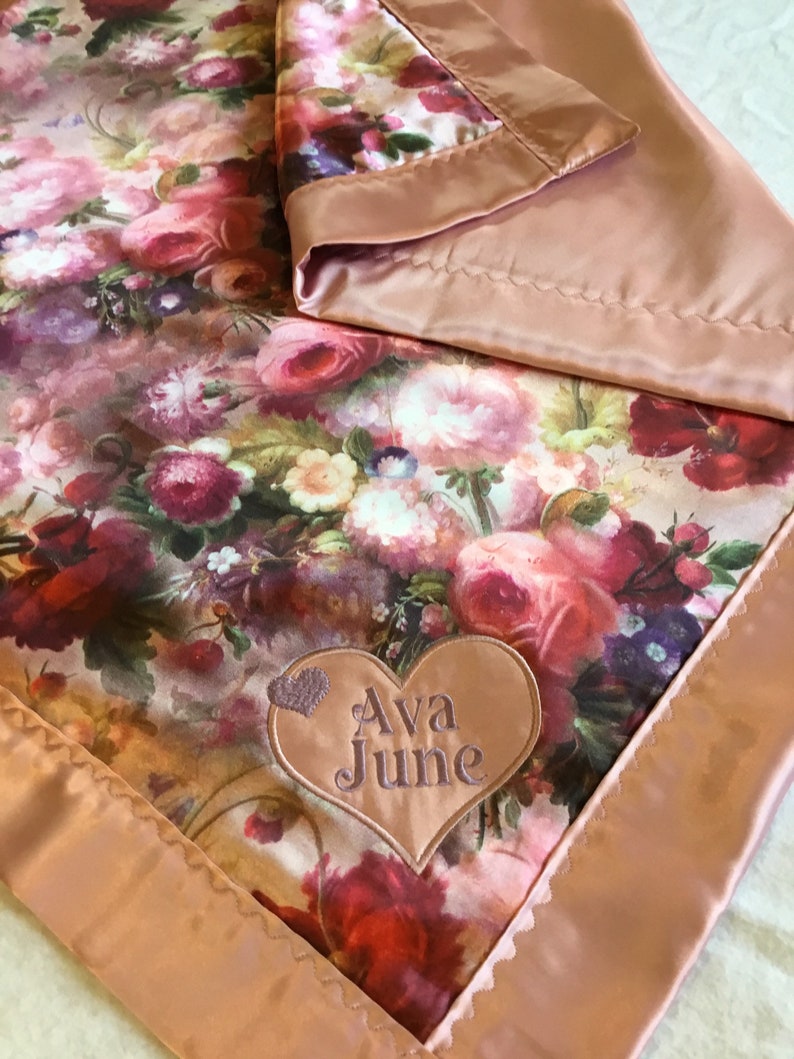 Baby Blanket Silky Baby Blankets Lovey Personalized Baby Etsy
