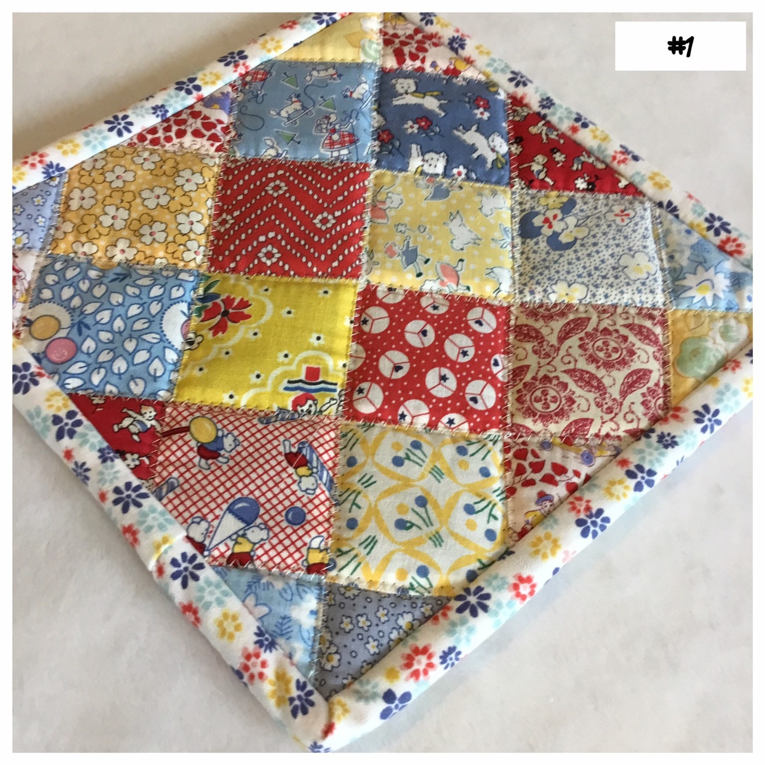 Homemade quilted pot holders, pot holder, hot pad, hot pads