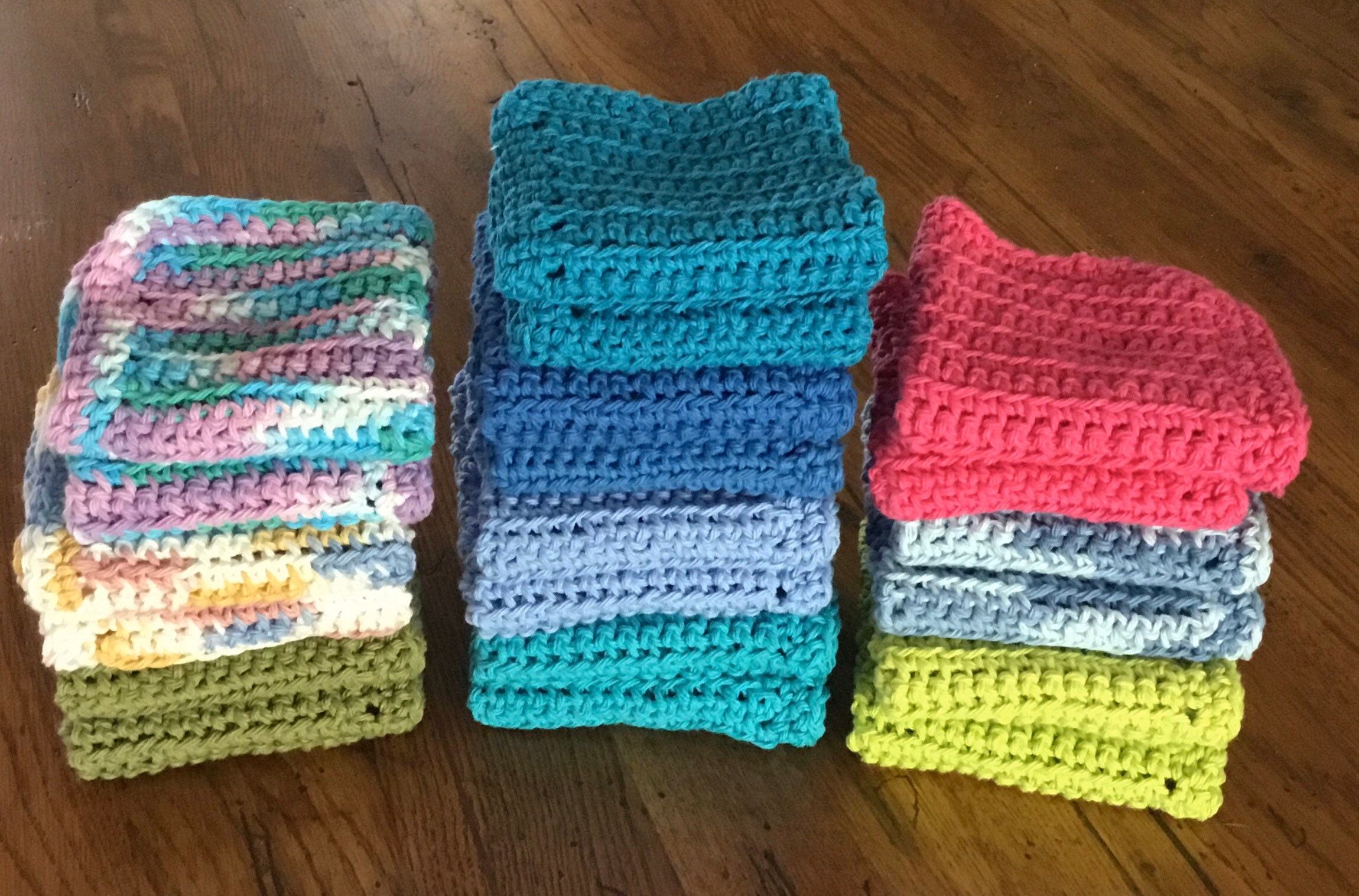 Crochet Dish Cloths, Crochet Wash Cloths, 100% Cotton, Crochet Dish Rag