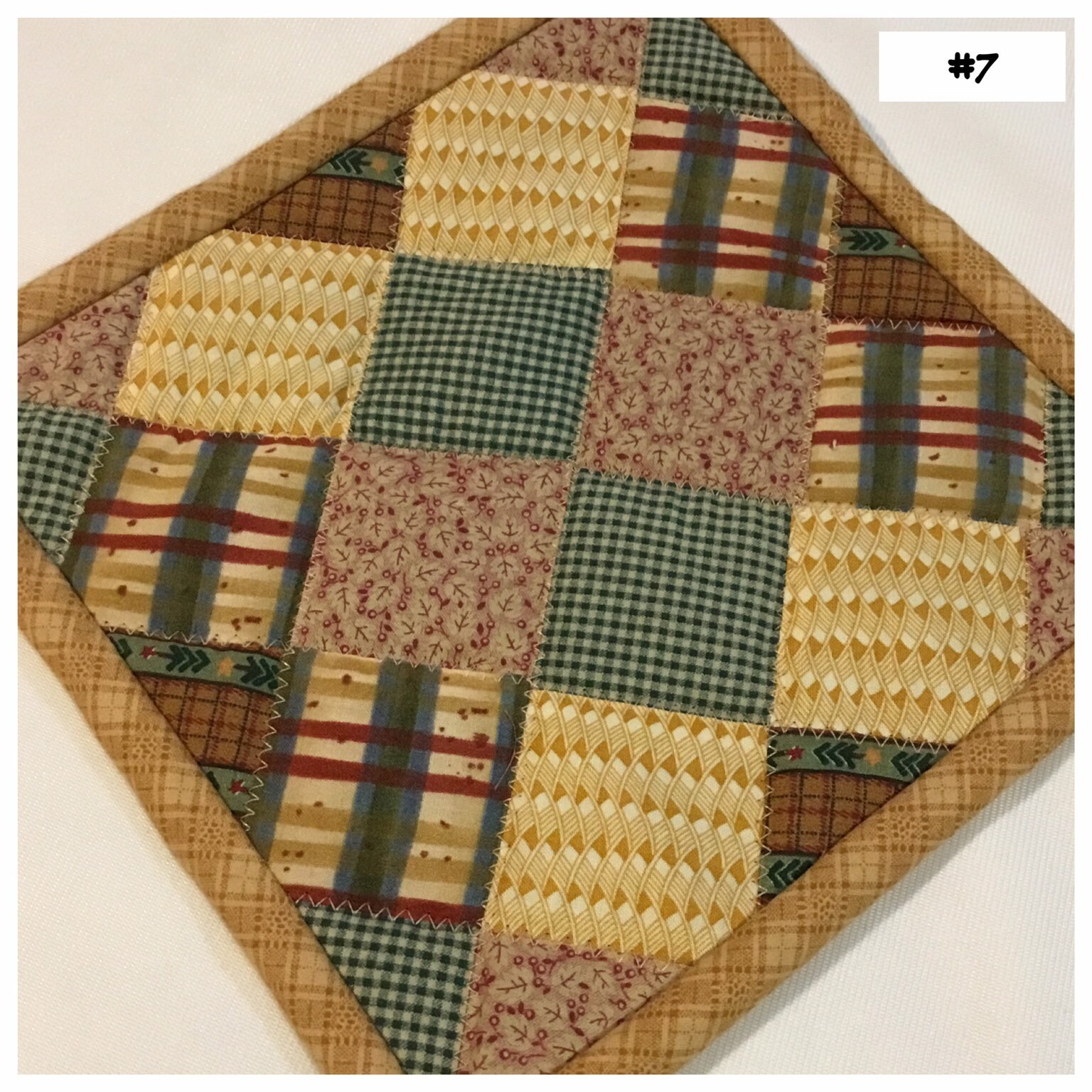 Homemade quilted pot holders, quilted Hot Pads, pot holder, hotpad