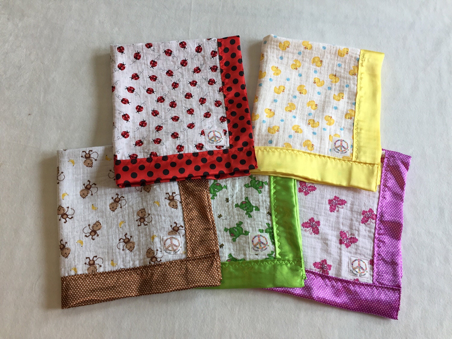 Adorable travel Muslin Baby Blanket, Backed & edged with high Quality