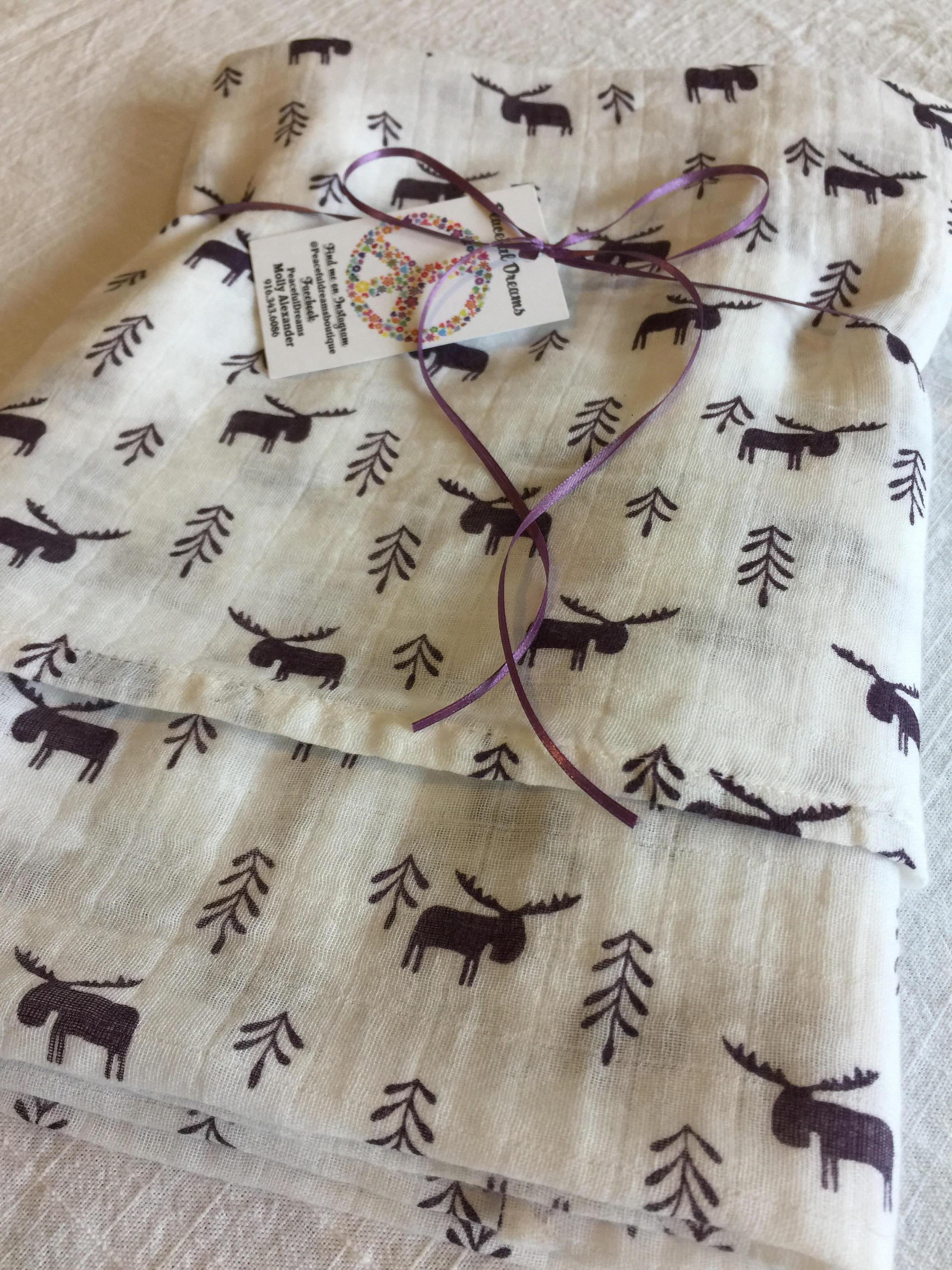 moose swaddle blanket