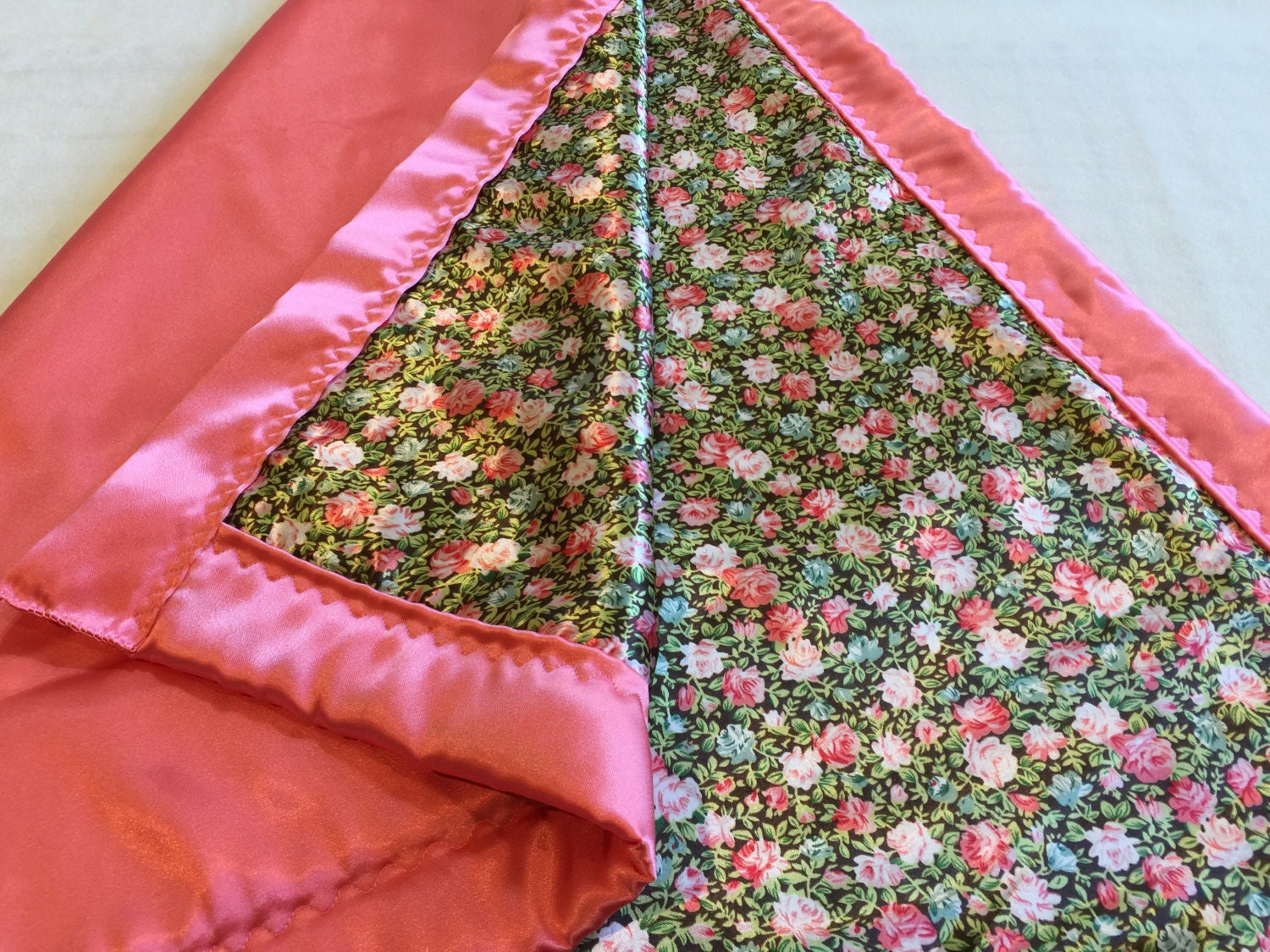 Crib baby blanket, silky baby blanket, baby blankets, beautiful Floral