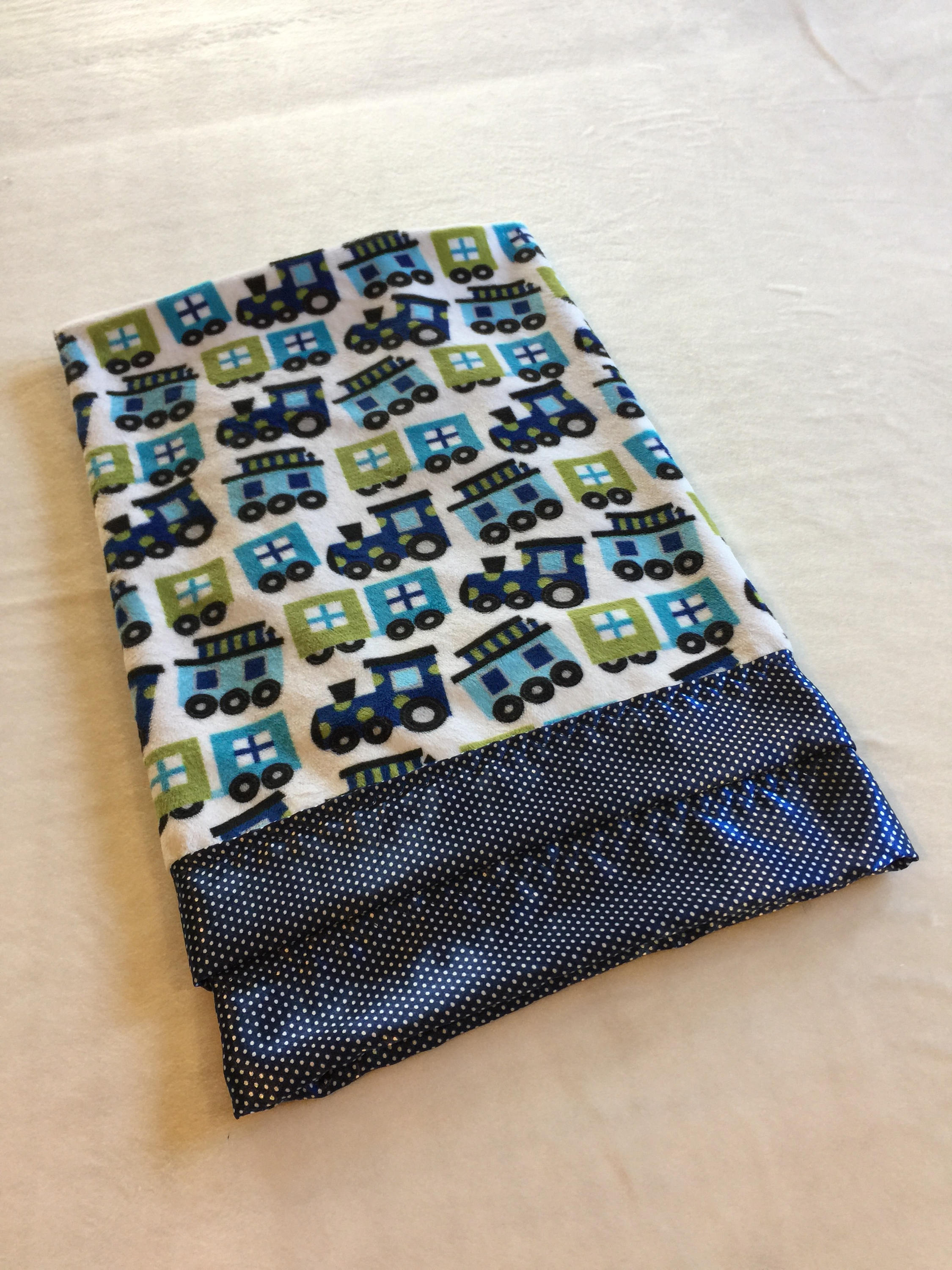 Baby Blanket, choo choo train, Minky Blanket, Silky ...