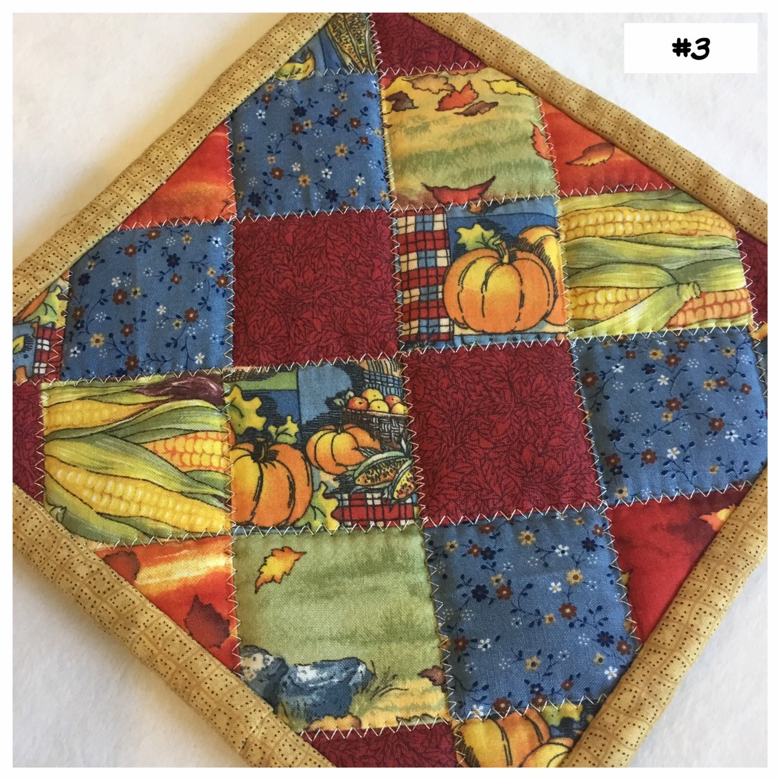 Homemade quilted pot holders, quilted Hot Pads, pot holder, hotpad