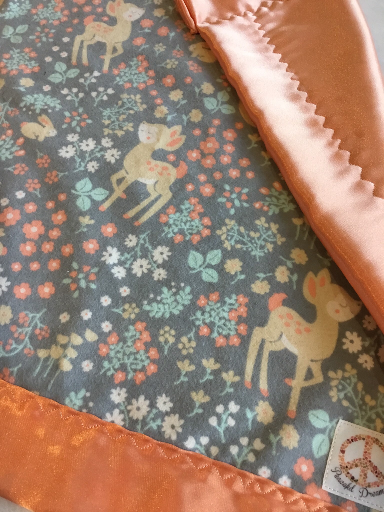 Personalized 30x40 baby blanket, crib blanket, silky blanket. Beautiful