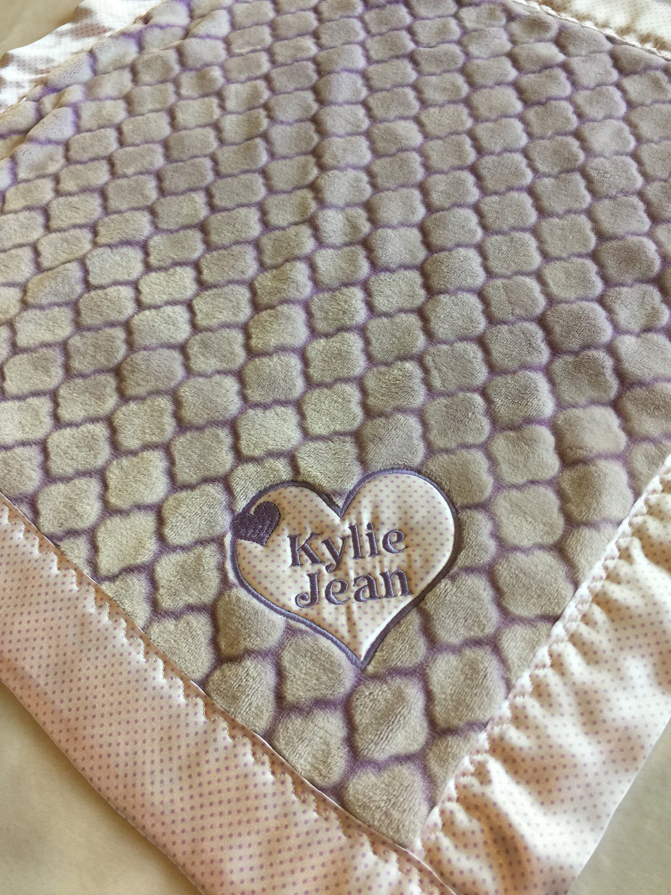 Lovey, silky blanket, newborn travel blanket, Custom baby blanket