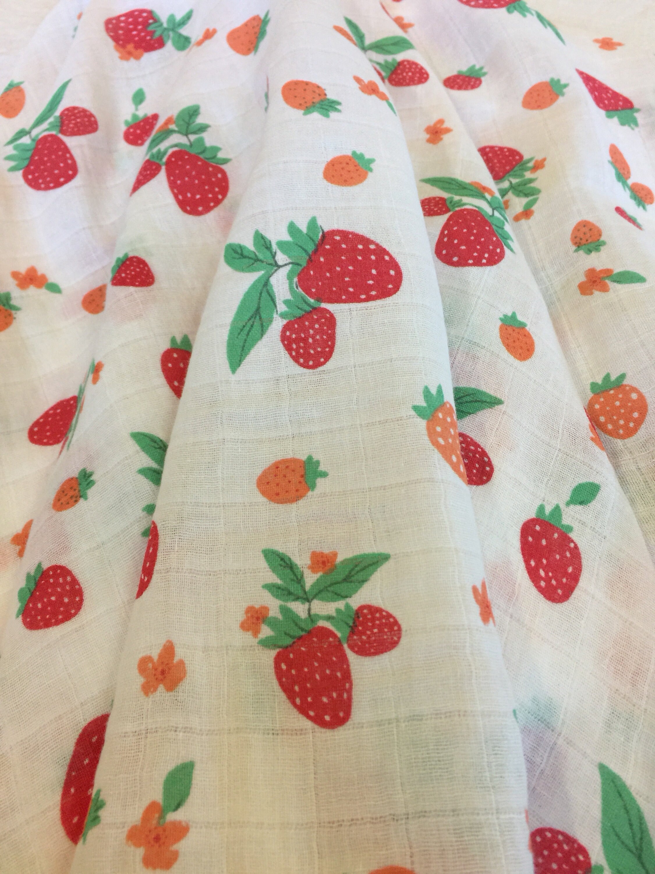 strawberry swaddle blanket