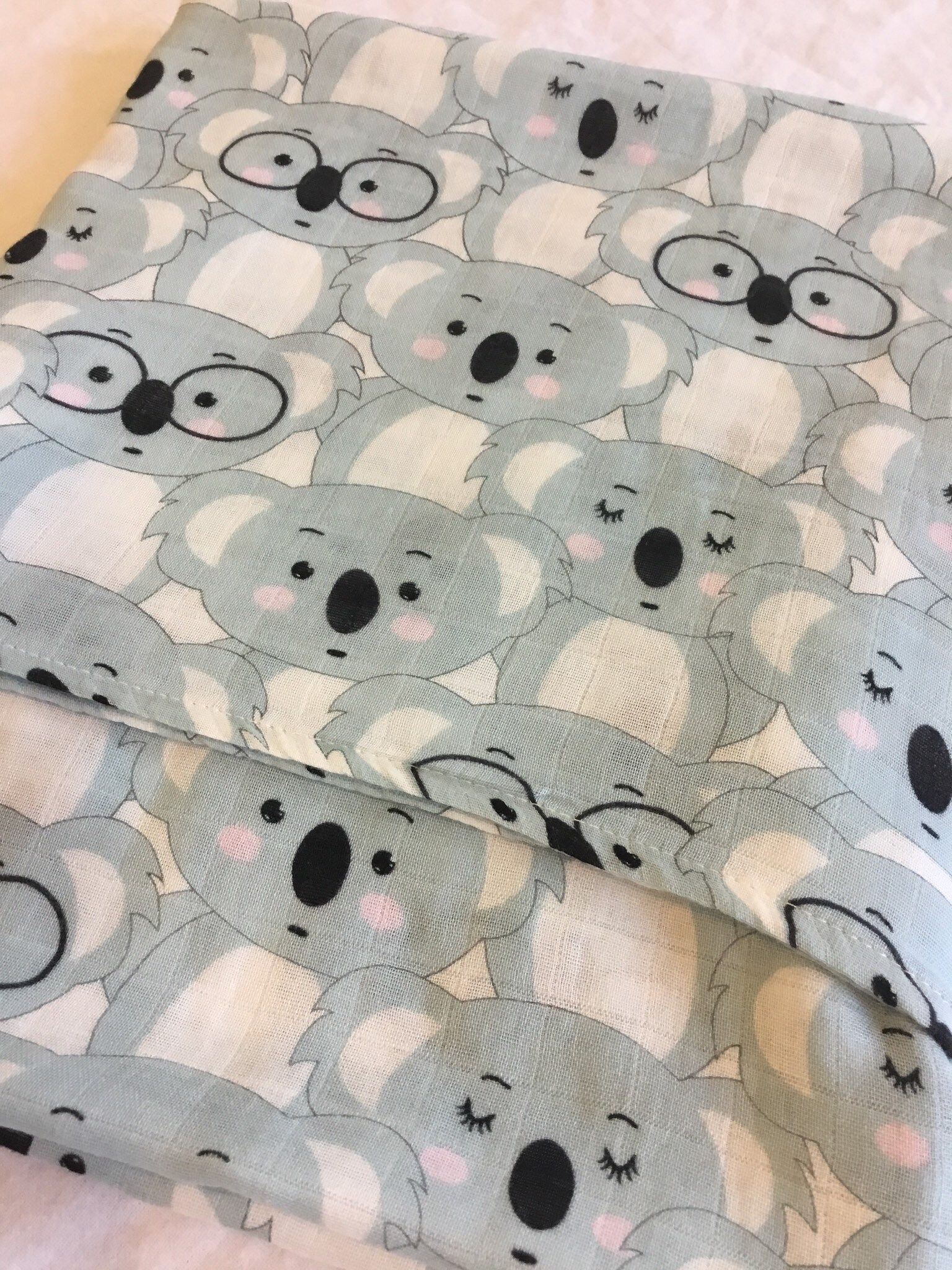Koala bear swaddle, Ultra soft light weight bamboo cotton, double gauze