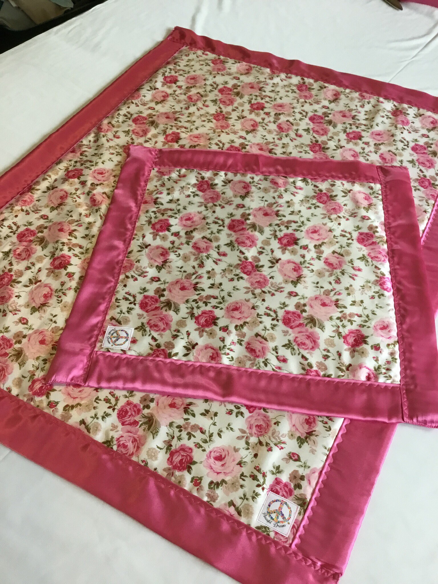 Baby Blanket Shabby Chic Silky Blanket Custom size 30x30 Etsy