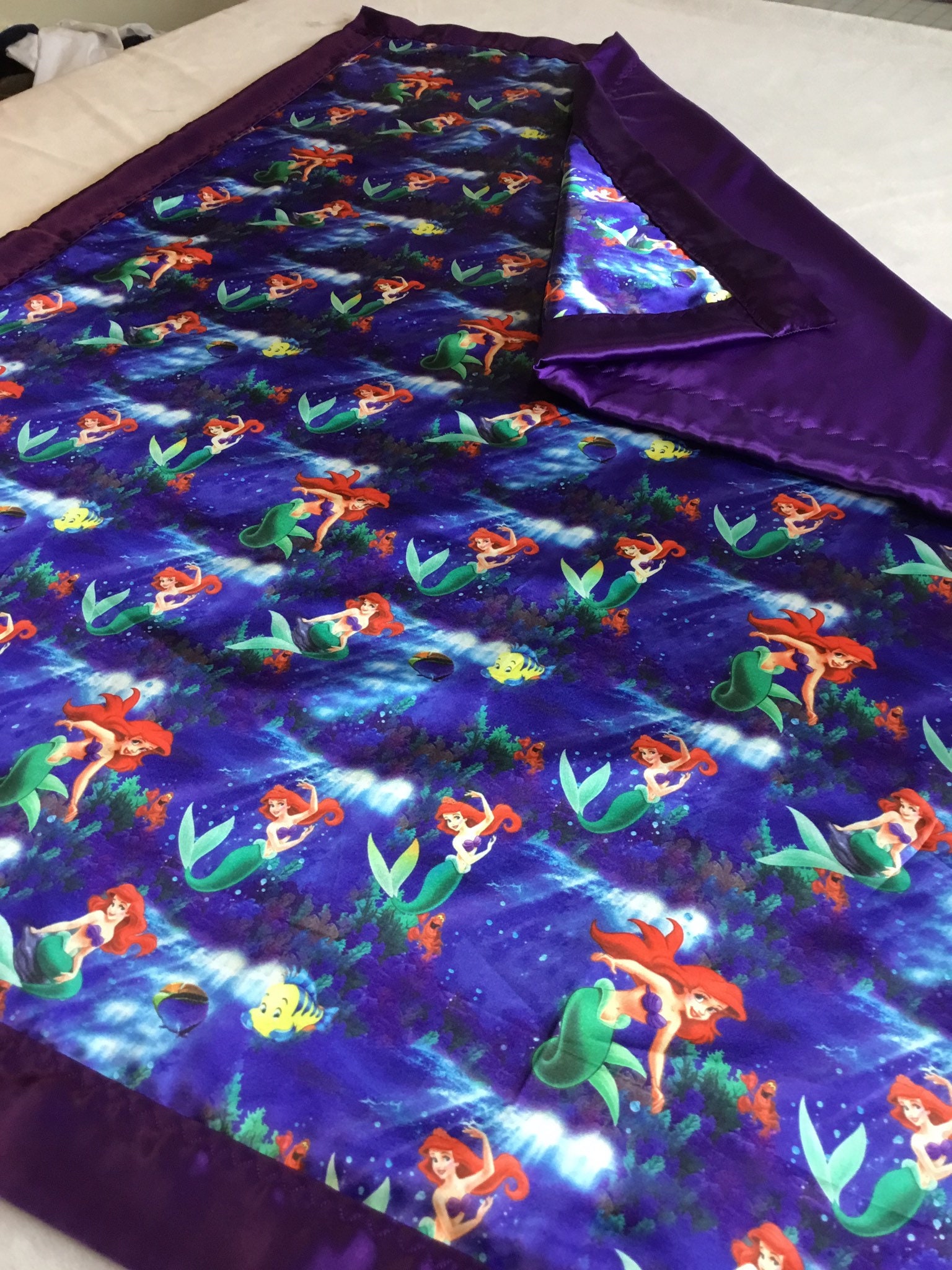 Ariel Disney Silky Blanket, this silky blanket measures 40x50, perfect ...