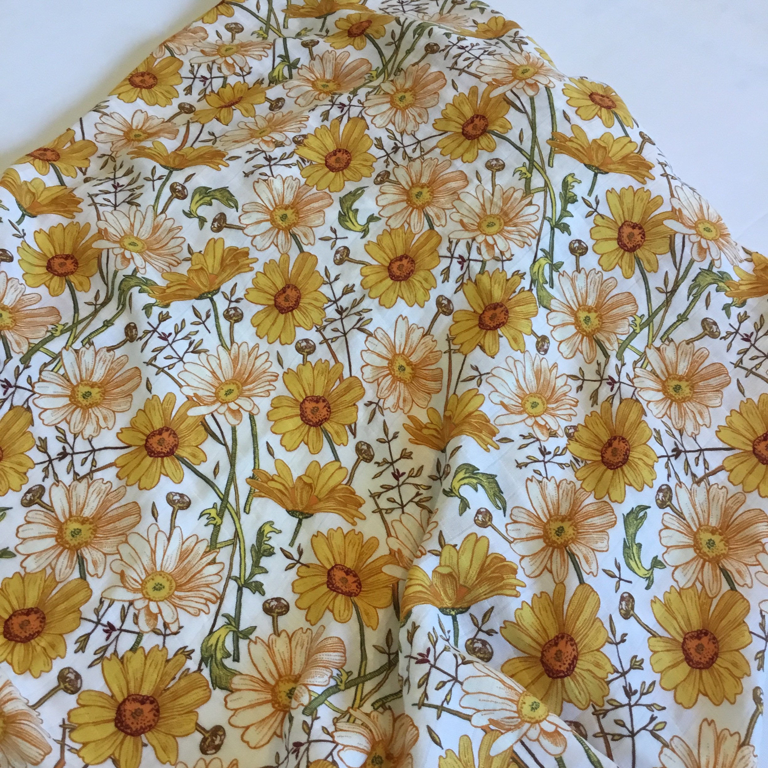 Double gauze swaddle, Muslin swaddle, beautiful floral swaddle, baby