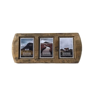Head Frame-Triple Window Reclaimed Whisky Barrel Wood